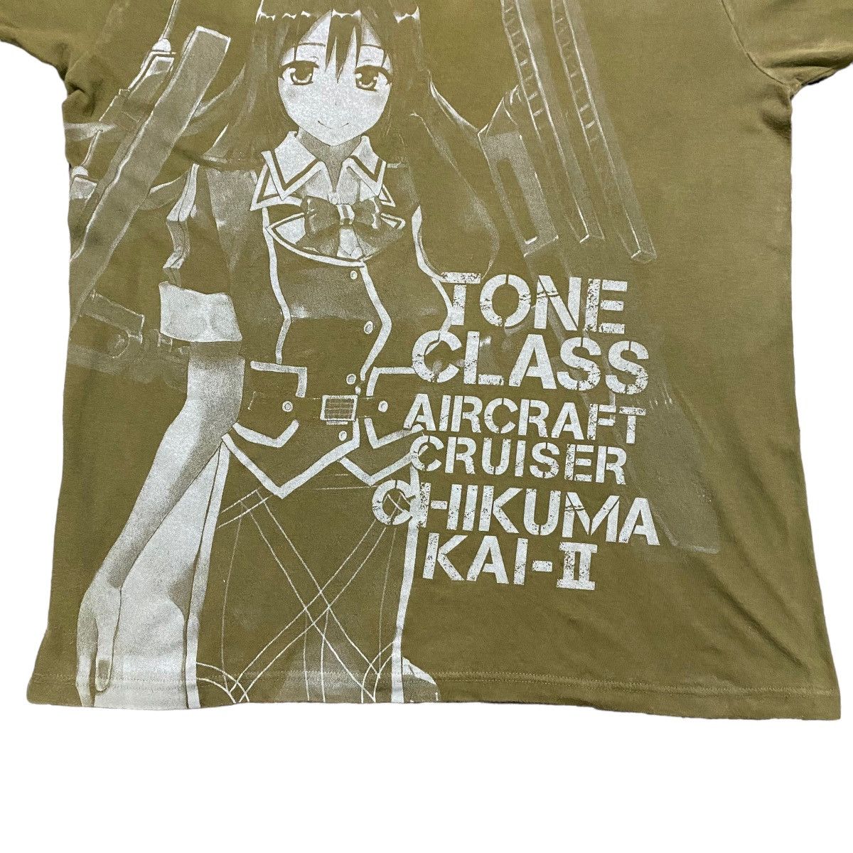 Anime Chikuma Kai-2 Tone Class Aircraft Cruiser Manga Tee a Size US L / EU 52-54 / 3 - 6 Thumbnail
