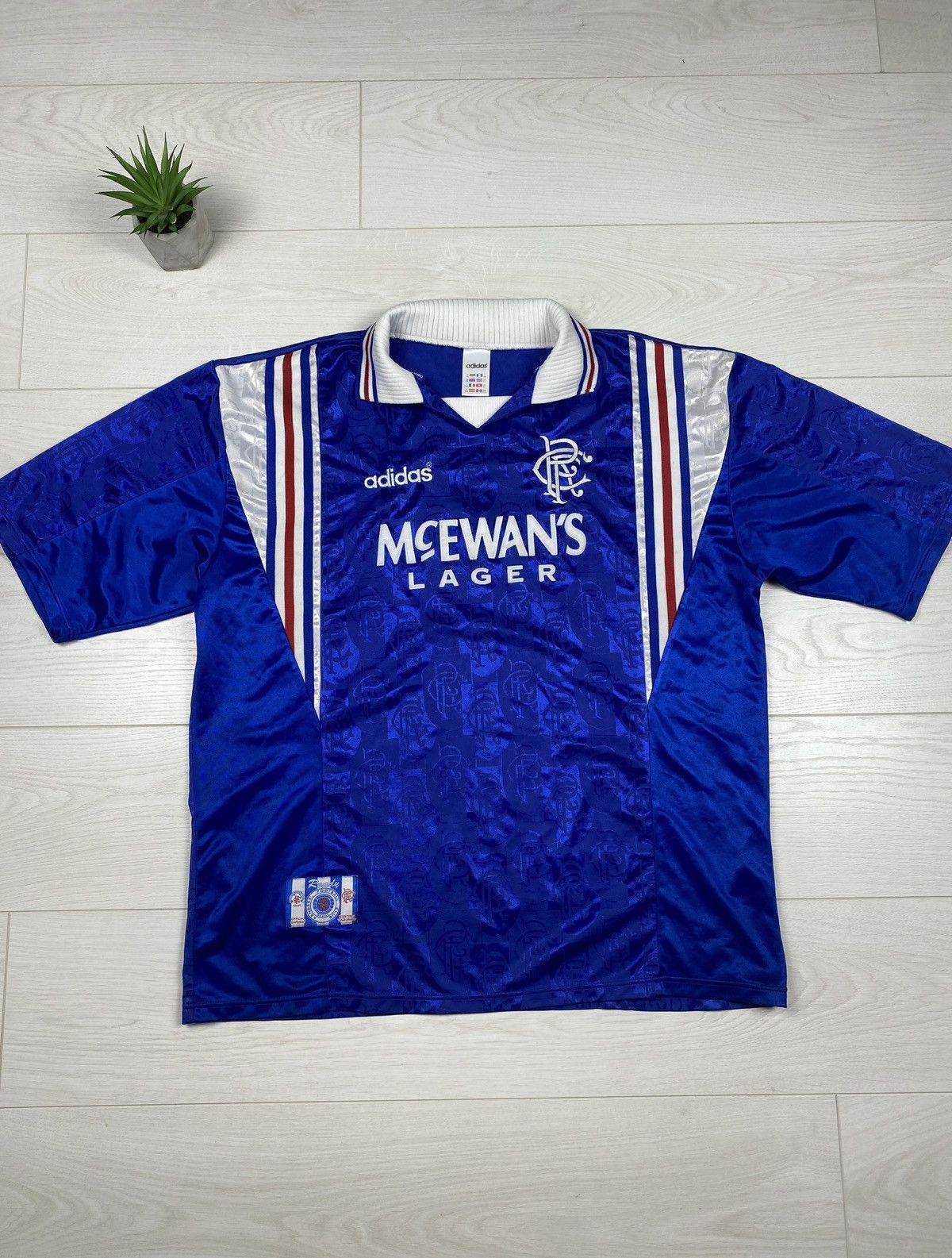 Adidas × Soccer Jersey × Vintage Adidas Rangers 1996 1997 Vintage Home ...