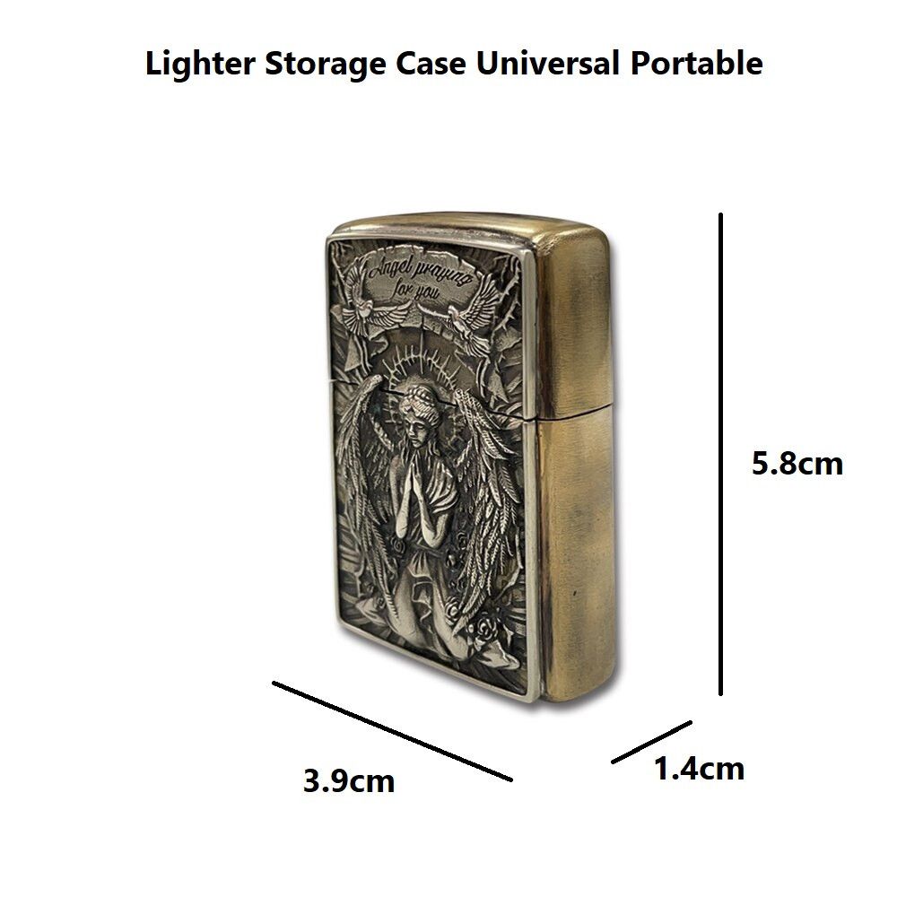 Other Angel Wings Lighter Storage Case Universal Portable Keyring Size ONE SIZE - 3 Thumbnail
