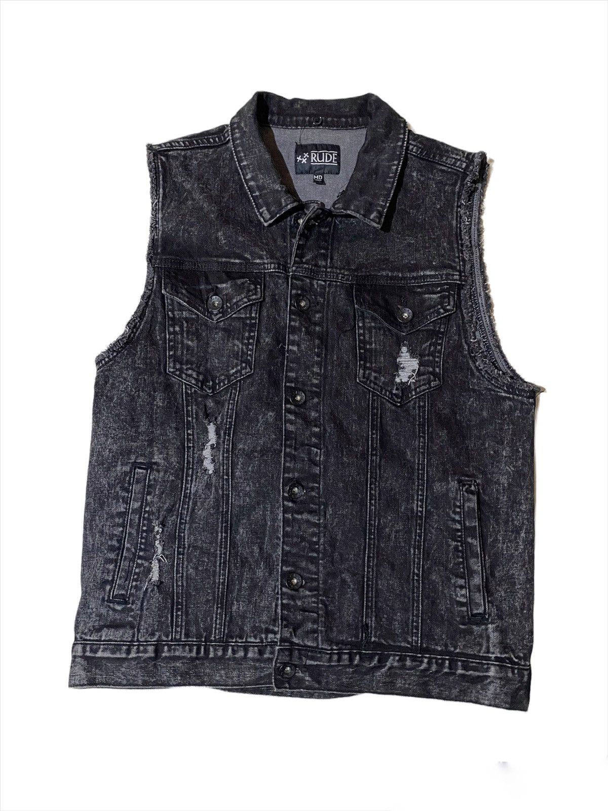 RUDE GALLERY 💥Rude Gallery Distressed Denim Jacket Size US M / EU 48-50 / 2 - 1 Thumbnail