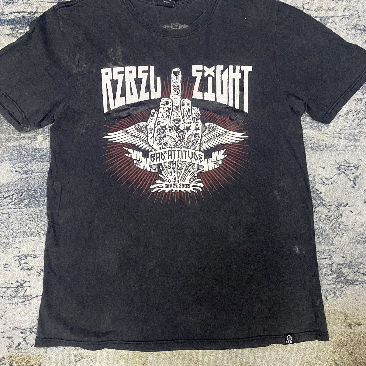 Band Tees × If Six Was Nine × Japanese Brand Vintage Japan Rebel8 Fuck Bad Attitude Faded Punk Tee Size US M / EU 48-50 / 2 - 1 Thumbnail