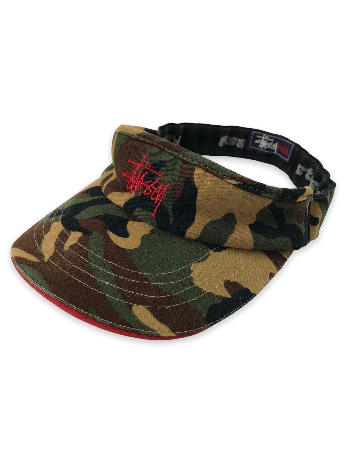 image of Archival Clothing x Hat Bestofferstussy Signature Visor Hats Camo Camouflage, Men's