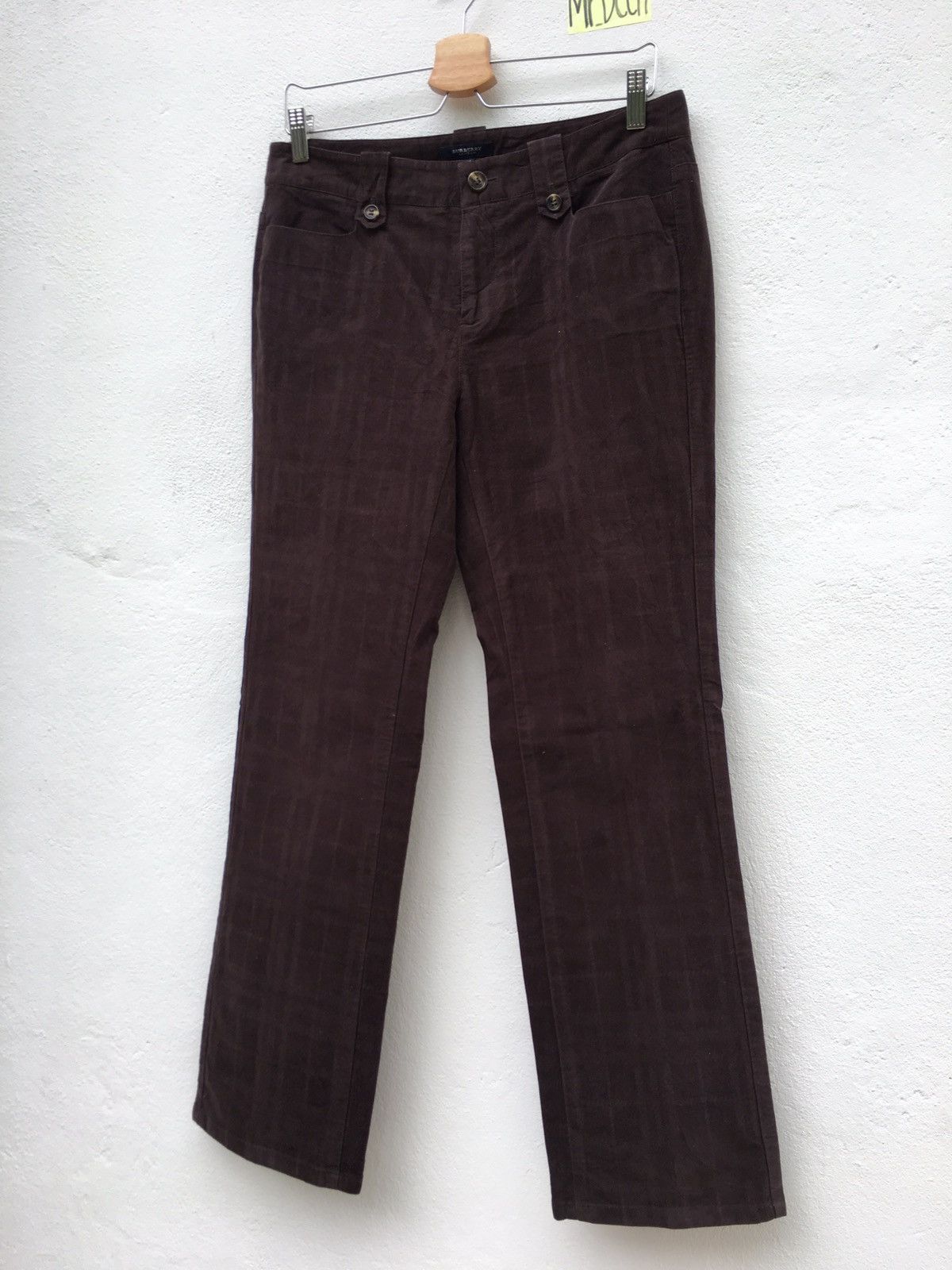 Burberry Burberry Vintage Dark Brown Slim Cut Pant Size US 31 - 3 Thumbnail