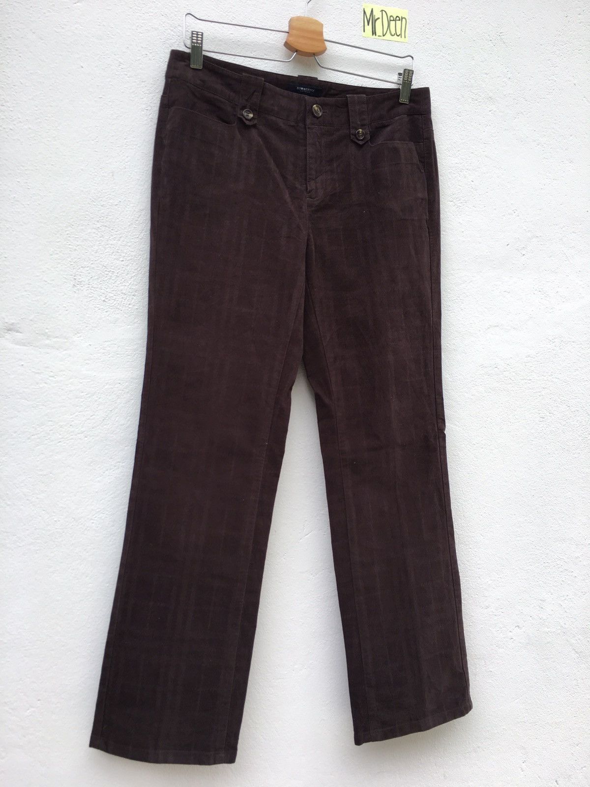 Burberry Burberry Vintage Dark Brown Slim Cut Pant Size US 31 - 2 Thumbnail