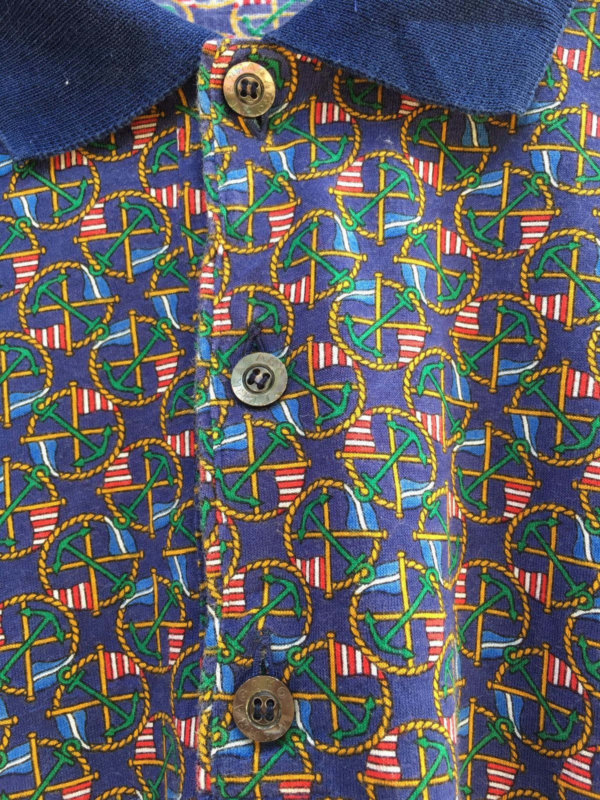 Salvatore Ferragamo Vintage Salvatore Ferragamo Collar Tshirt Size US M / EU 48-50 / 2 - 8 Thumbnail