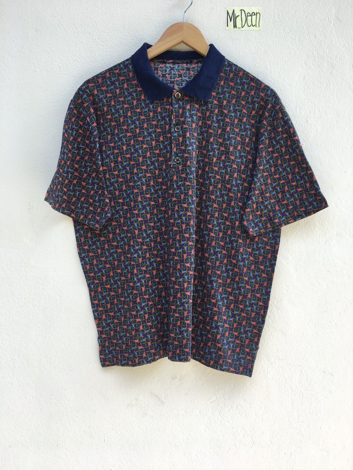 Salvatore Ferragamo Vintage Salvatore Ferragamo Collar Tshirt Size US M / EU 48-50 / 2 - 1 Thumbnail