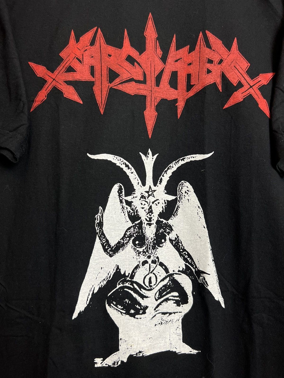 Band Tees Rare Vintage 90s Sarcofago Black Death Metal Band Tshirt Size US L / EU 52-54 / 3 - 3 Thumbnail