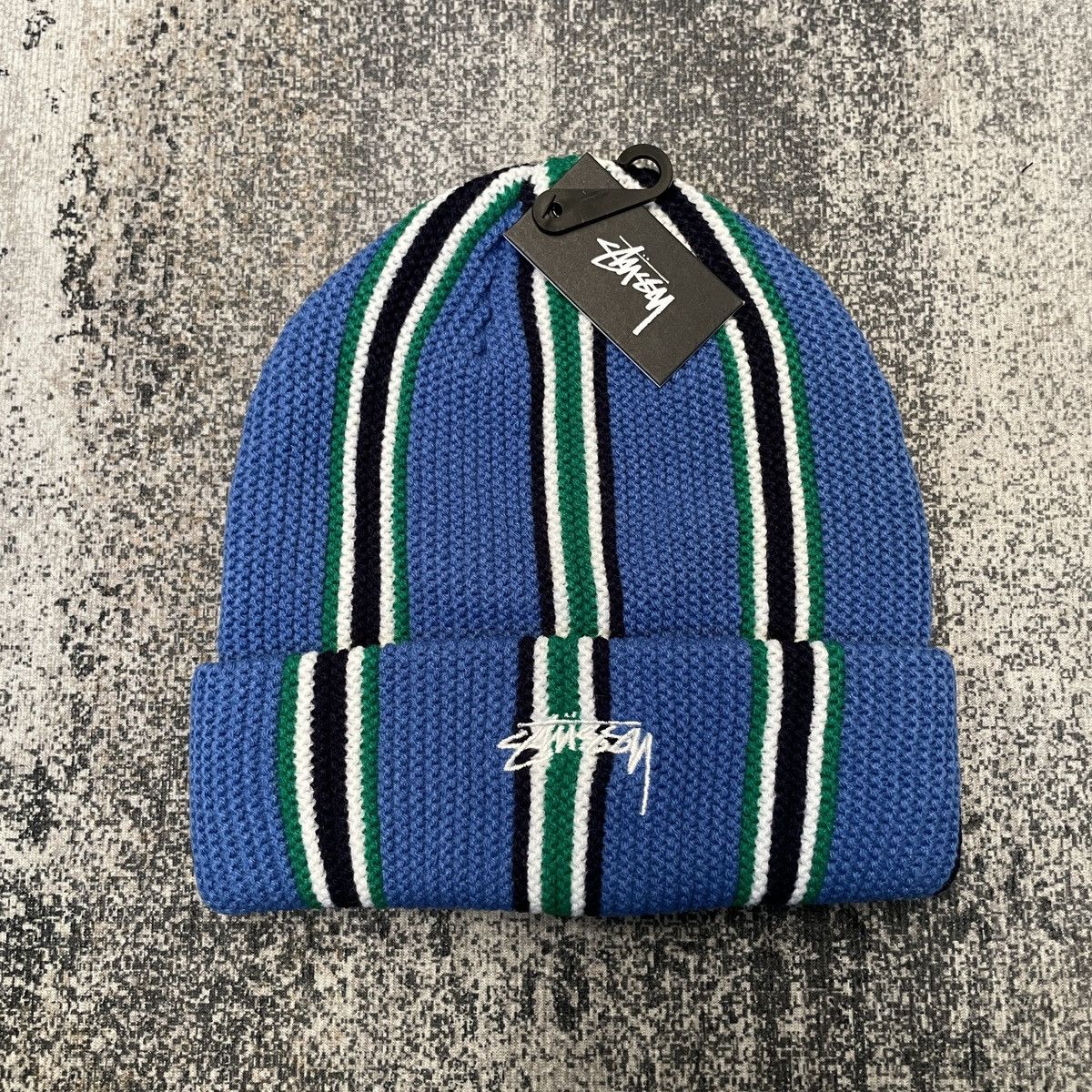 Other STUSSY " STRIPE VERTICAL " BEANIE BLUE Size ONE SIZE - 1 Thumbnail