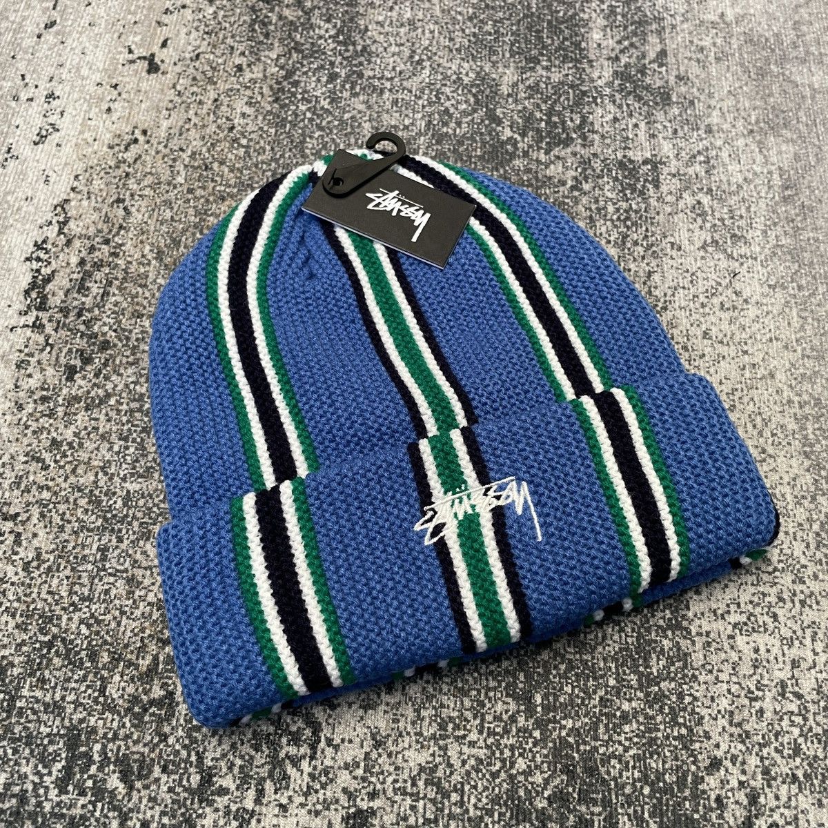 Other STUSSY " STRIPE VERTICAL " BEANIE BLUE Size ONE SIZE - 2 Thumbnail
