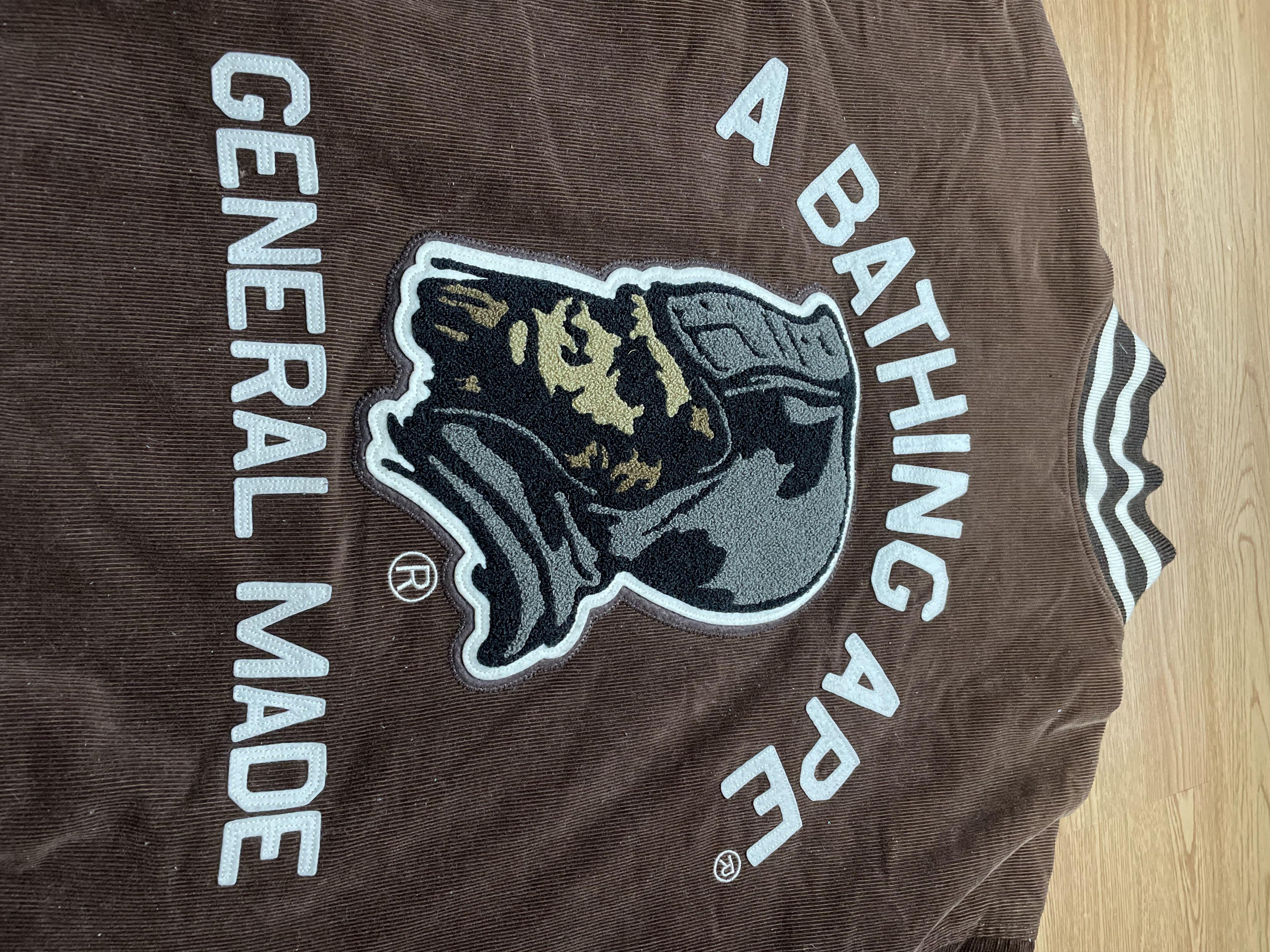 Bape Bape General Made Corduroy Y2K Varsity Jacket Size US XL / EU 56 / 4 - 3 Thumbnail