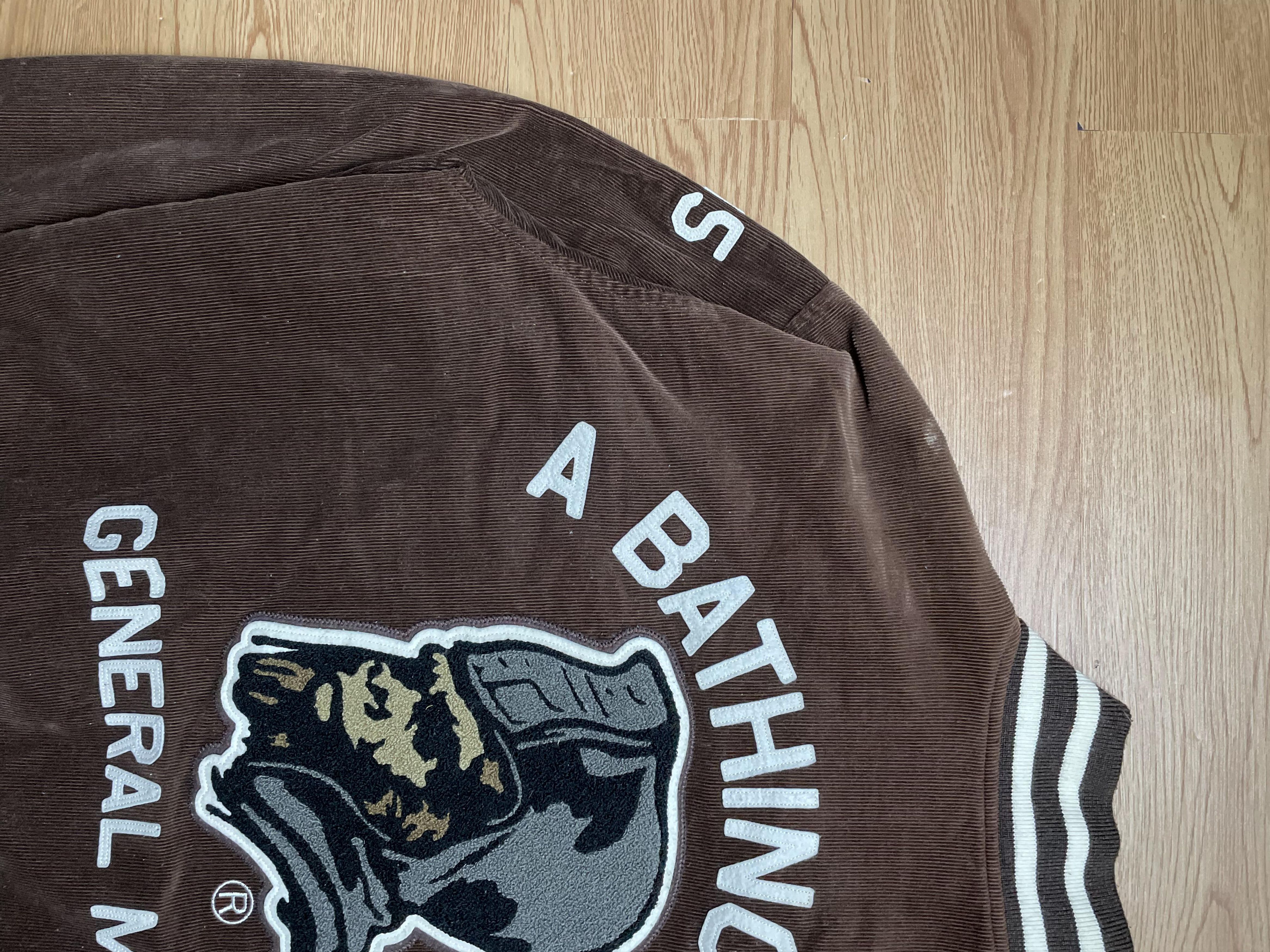 Bape Bape General Made Corduroy Y2K Varsity Jacket Size US XL / EU 56 / 4 - 5 Thumbnail