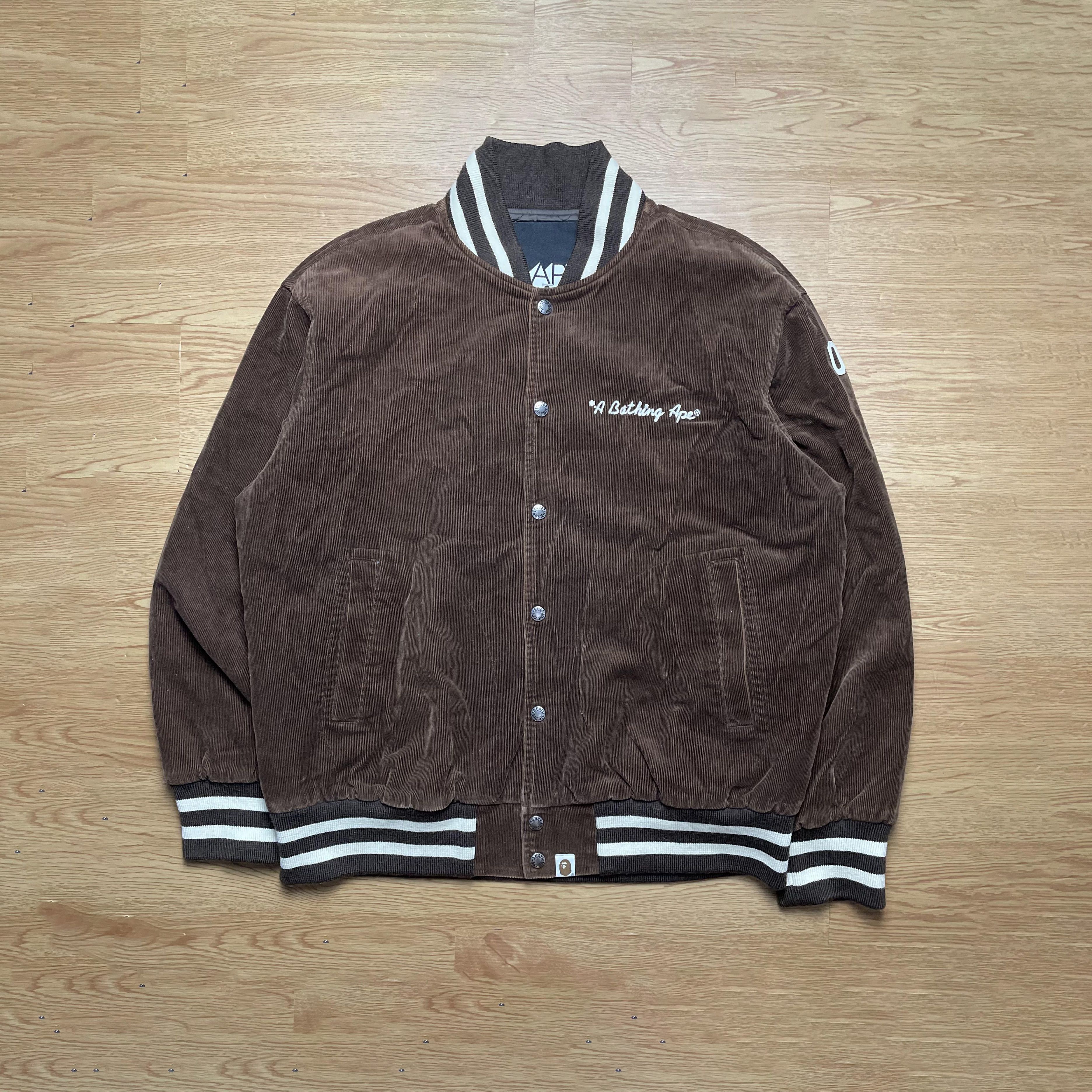 Bape Bape General Made Corduroy Y2K Varsity Jacket Size US XL / EU 56 / 4 - 2 Thumbnail