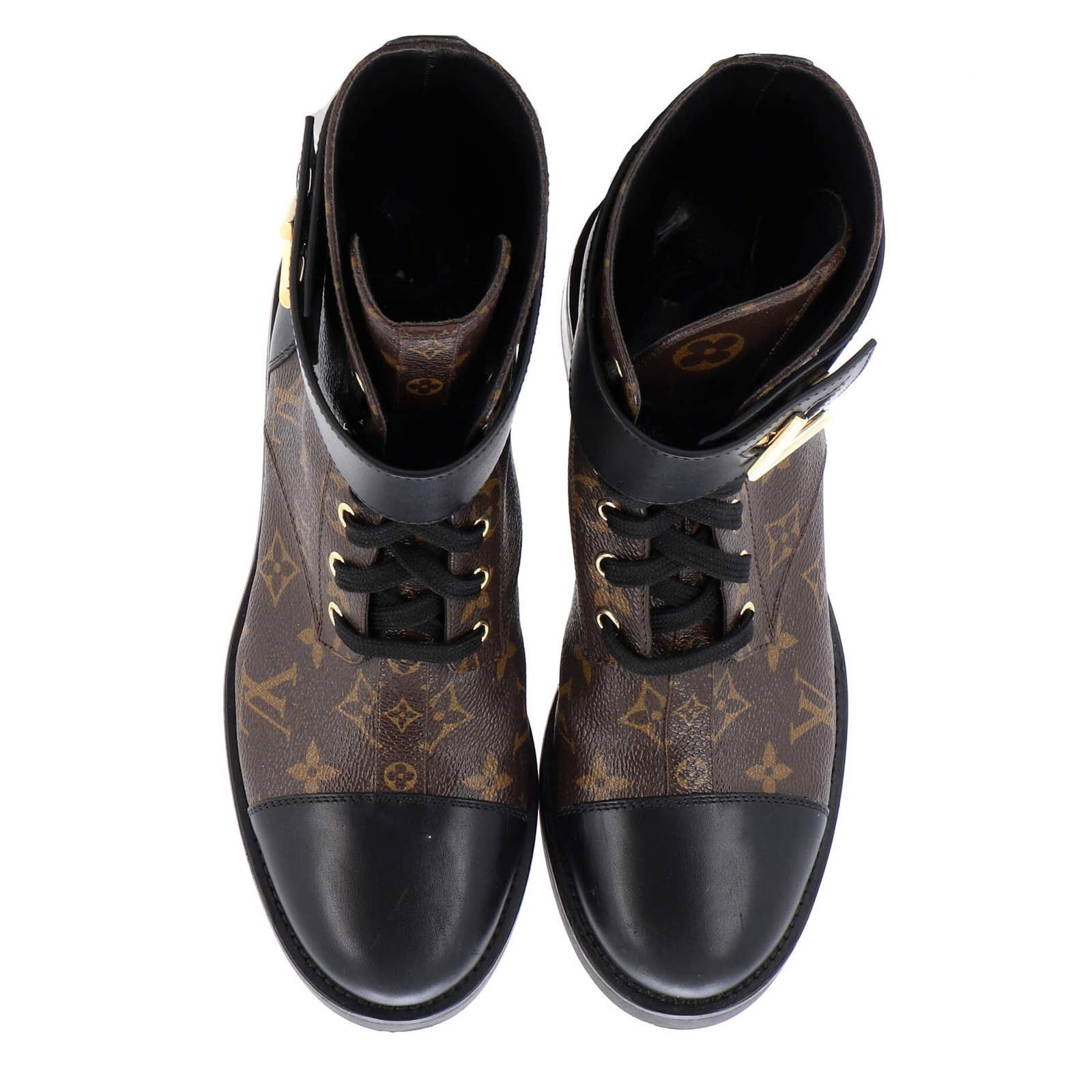 LOUIS VUITTON WOMEN'S Wonderland Flat Ranger Boots Monogram Size 40 $750.00  - PicClick