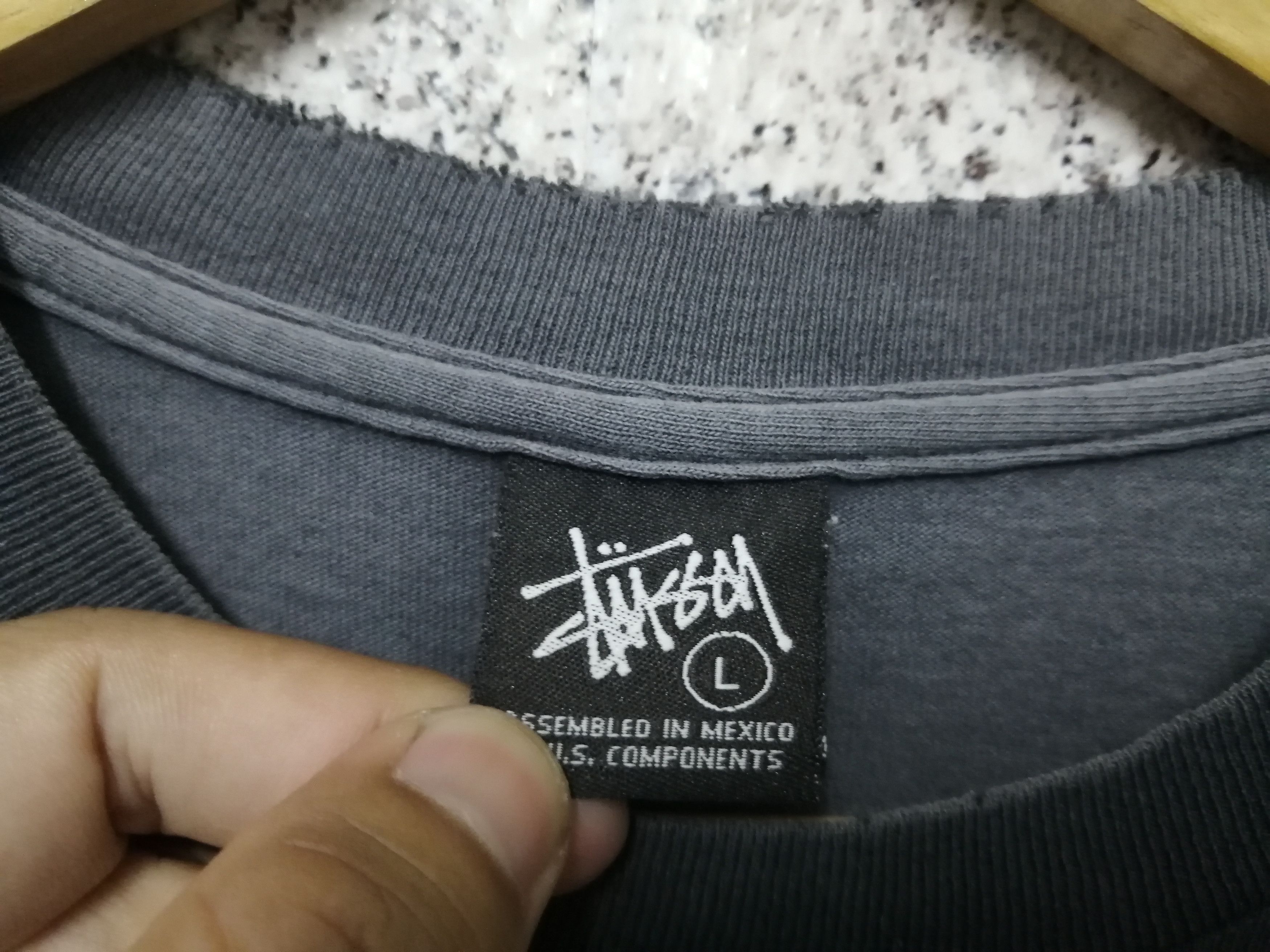Stussy × Vintage 90s STUSSY PHOTO TEE Size US L / EU 52-54 / 3 - 4 Thumbnail