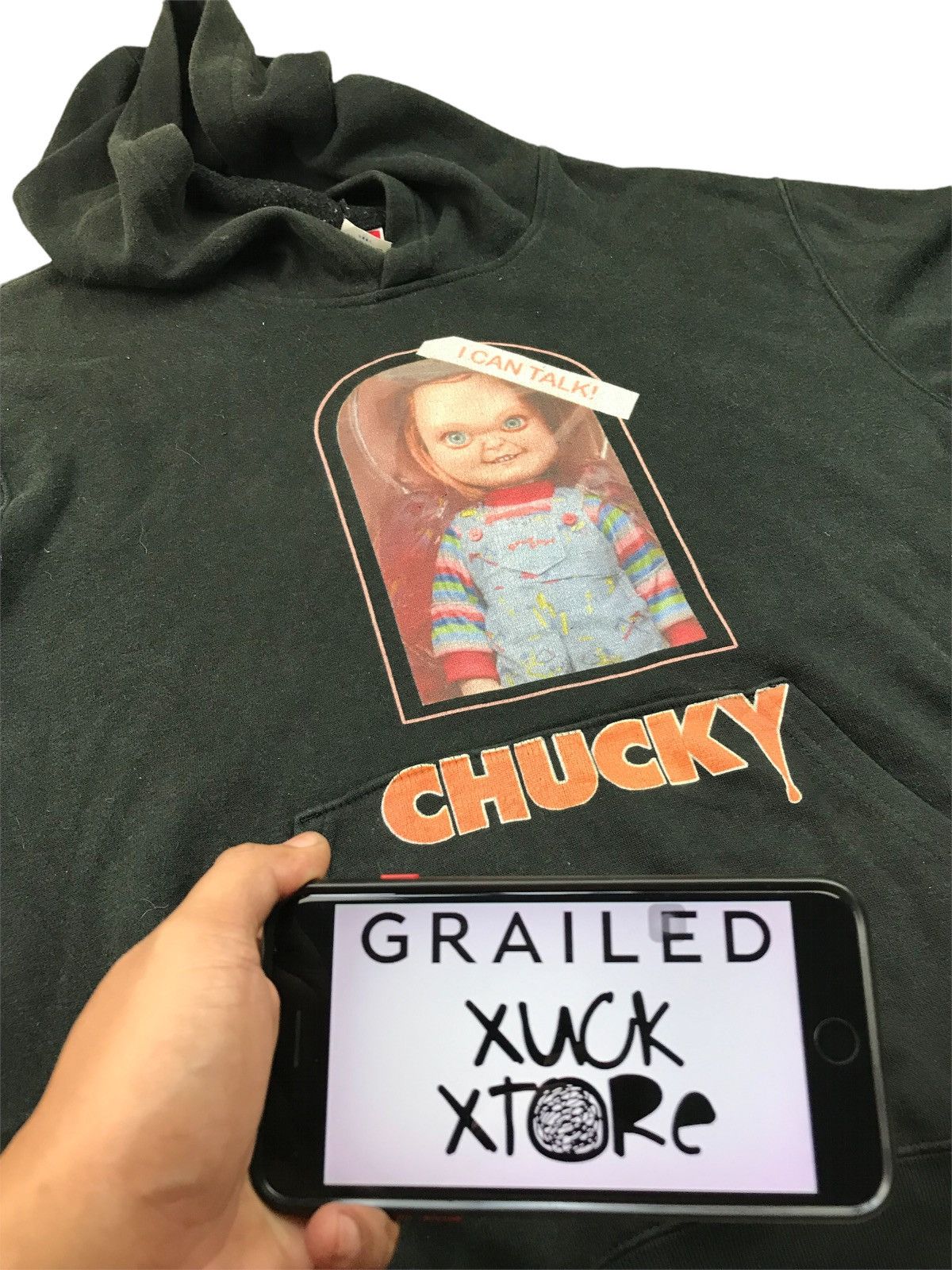 Expert Horror 🔥CHILD PLAY CHUCKY HOODIES I CAN TALK ! Size US M / EU 48-50 / 2 - 12 Thumbnail