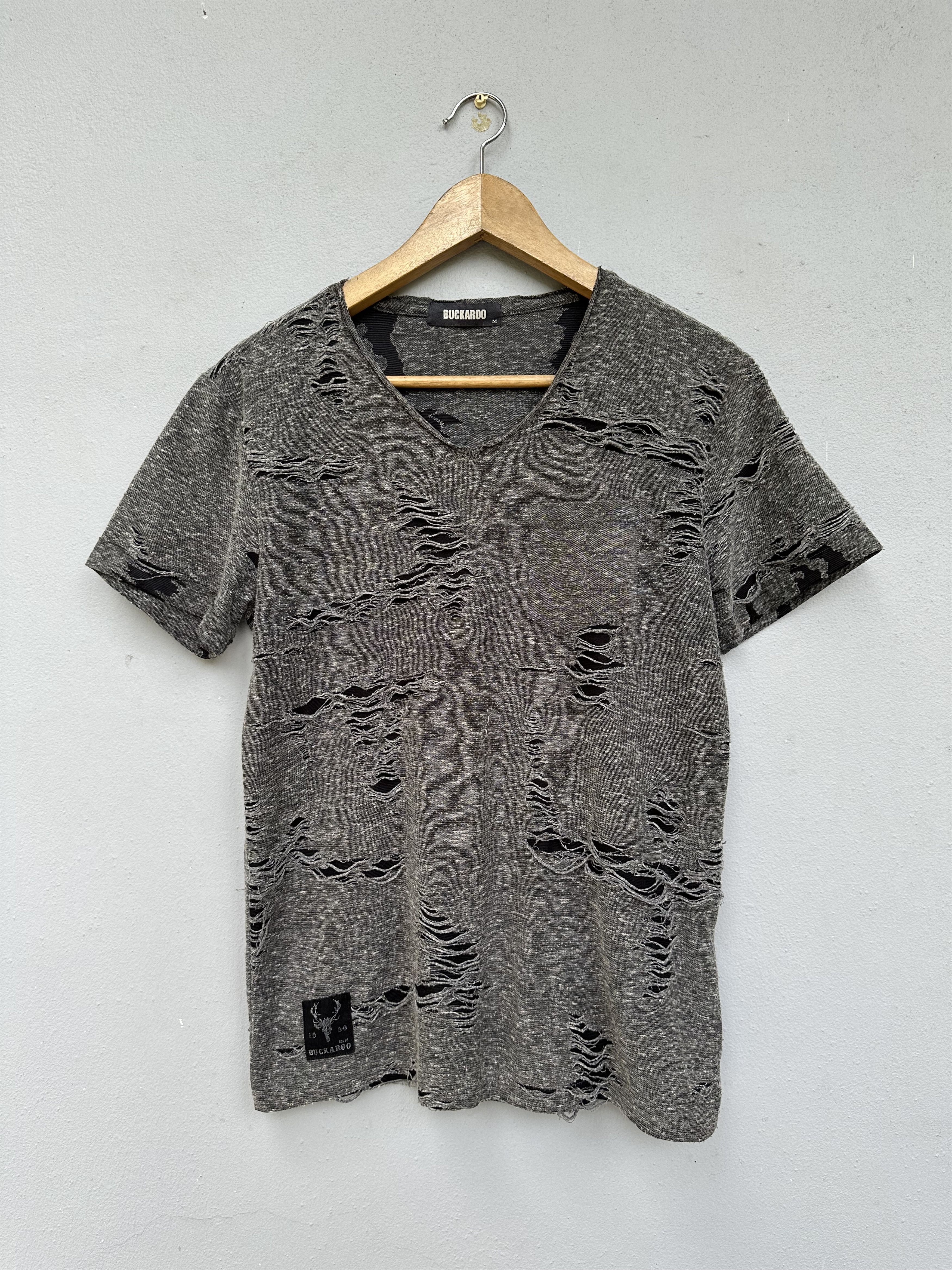 BUCKAROO Japanese Brand Buckaroo Riot Rip Distressed Tee Size US M / EU 48-50 / 2 - 1 Thumbnail