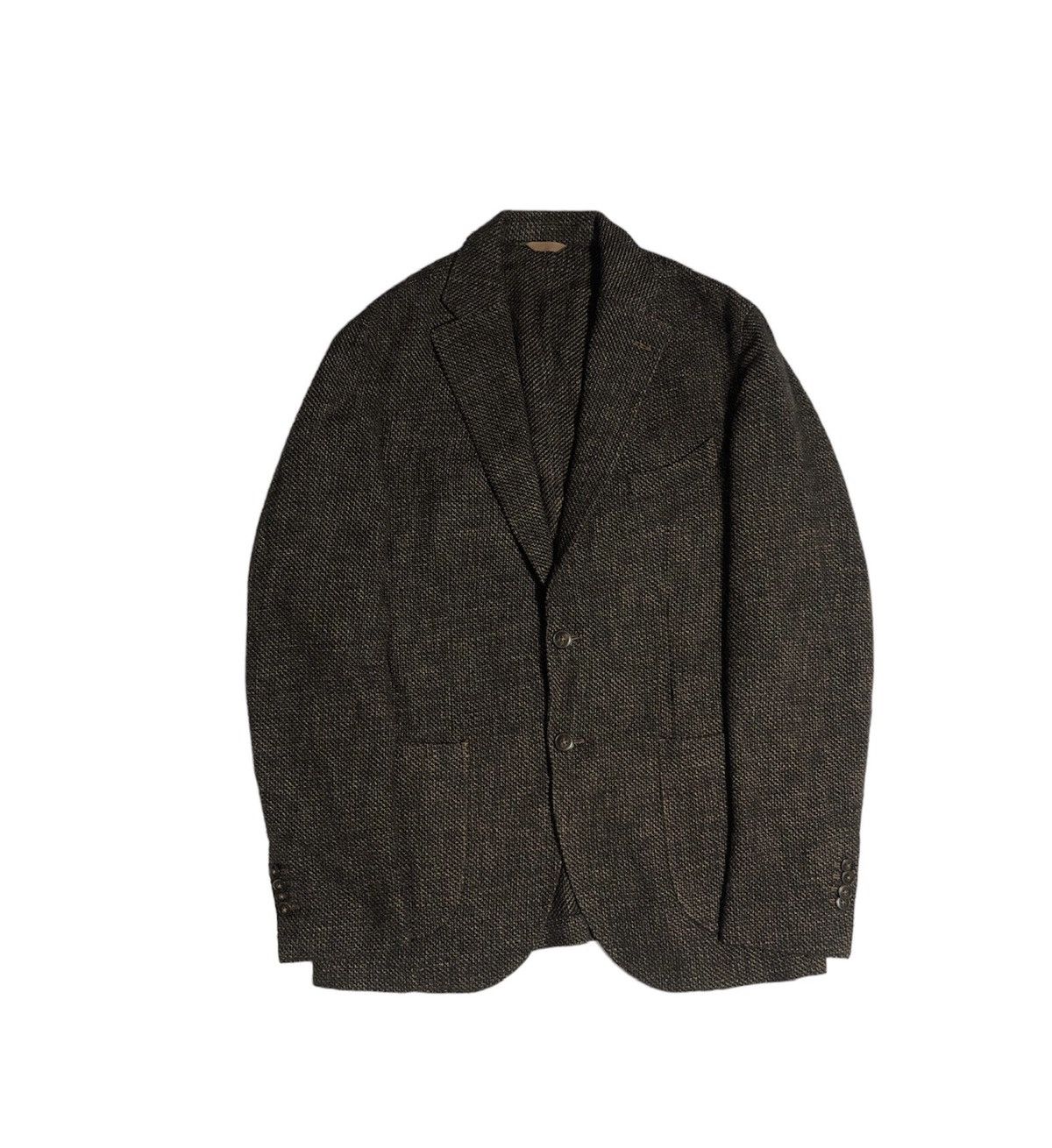 image of Italian Designers x L B M 1911 L.b.m 1911 Cotton/wool Blazer in Black/Brown, Men's (Size Large)