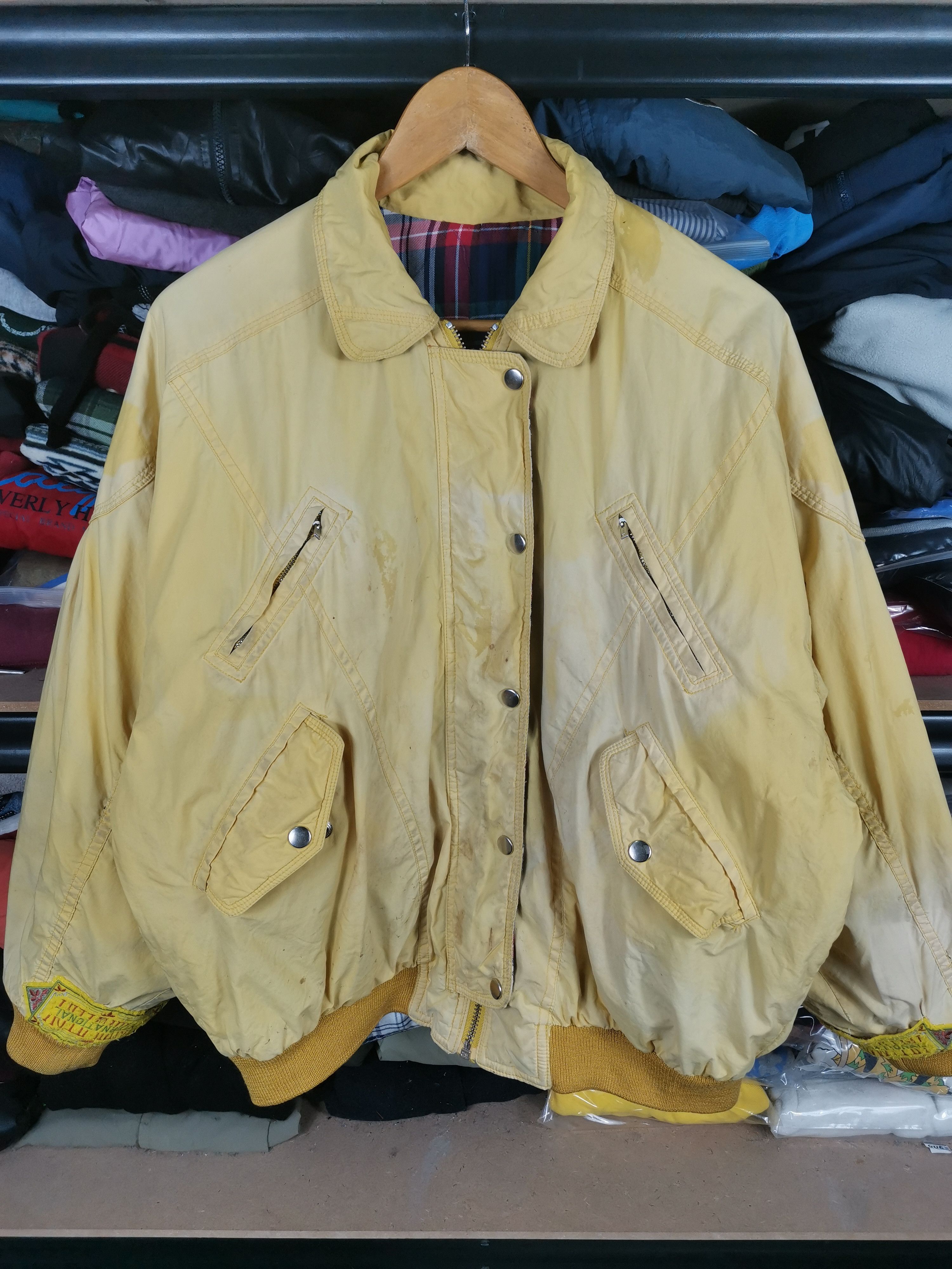 Japanese Brand Vintage Trashed Reversible Bomber Jacket John Werry Faded Size US XL / EU 56 / 4 - 5 Thumbnail