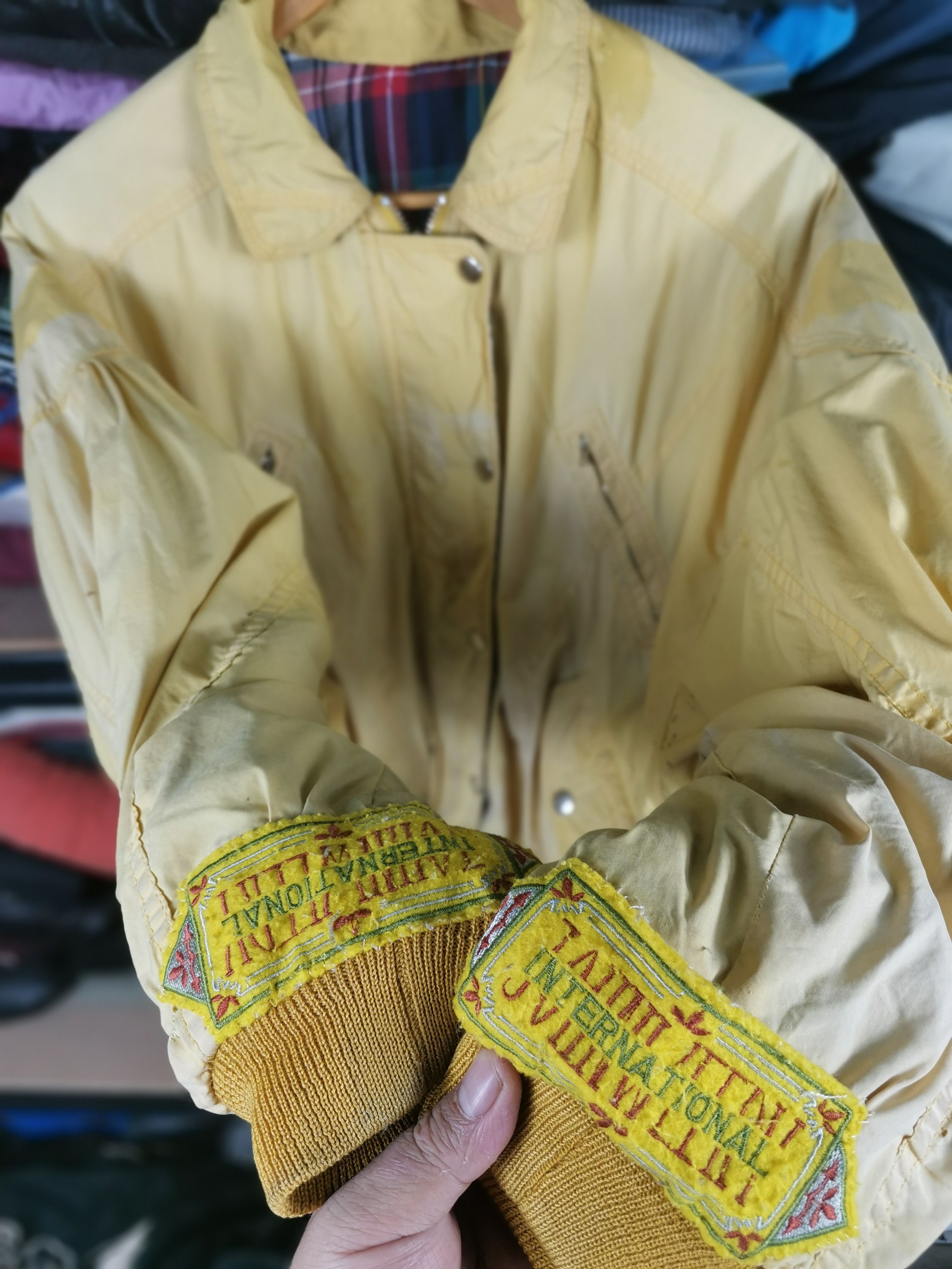 Japanese Brand Vintage Trashed Reversible Bomber Jacket John Werry Faded Size US XL / EU 56 / 4 - 3 Thumbnail