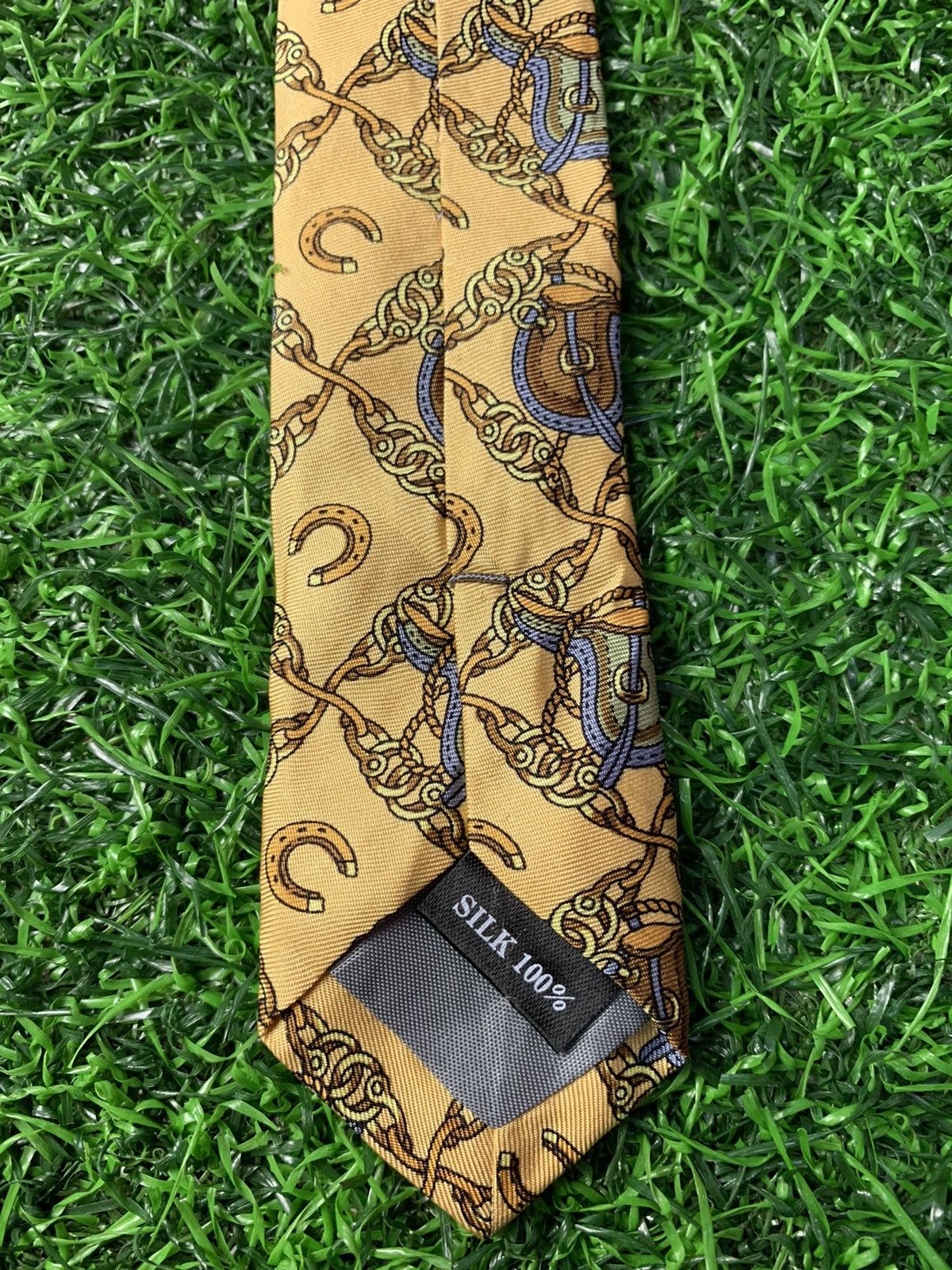 Japanese Brand 90s ‘98 Japan Cup Jra Pure Silk Men’s Neck Tie Size ONE SIZE - 3 Thumbnail