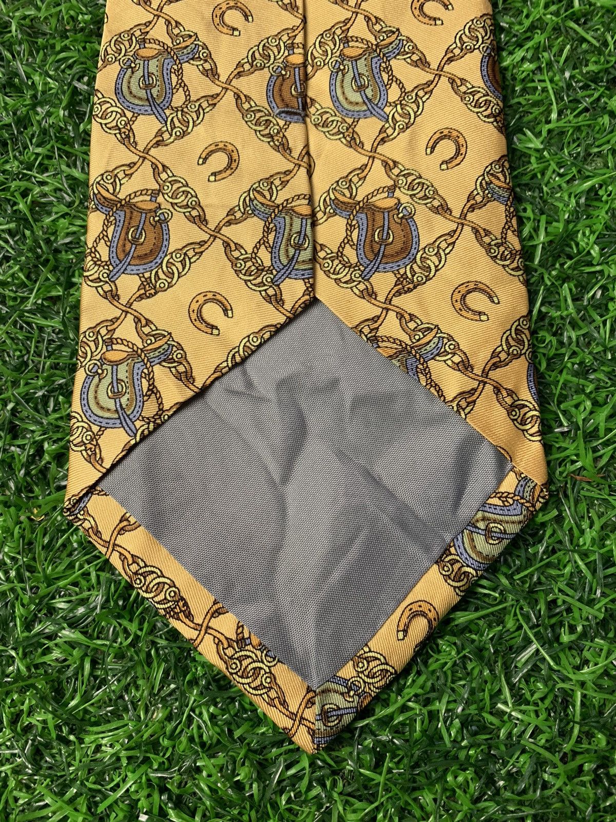 Japanese Brand 90s ‘98 Japan Cup Jra Pure Silk Men’s Neck Tie Size ONE SIZE - 4 Thumbnail