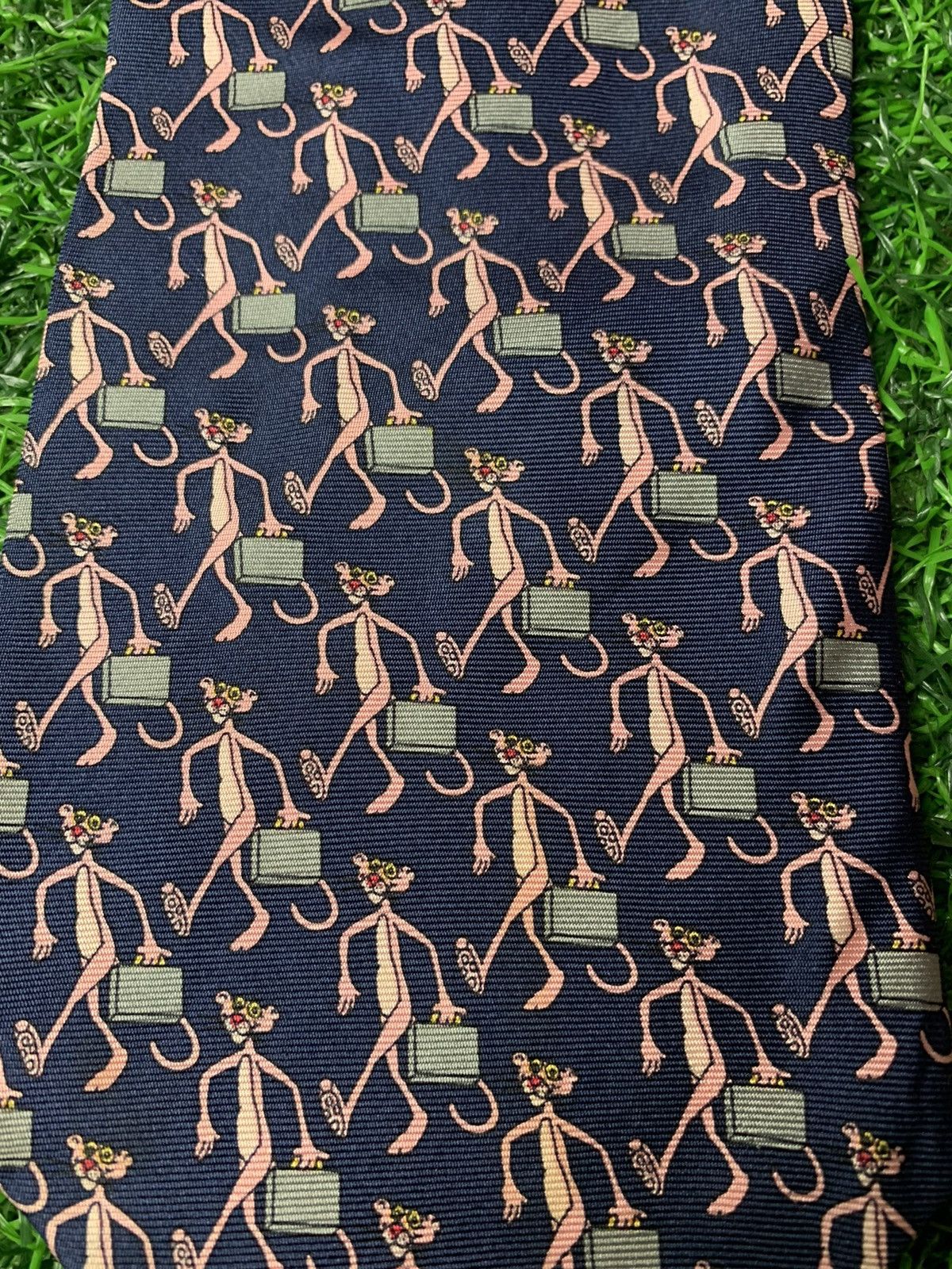 Vintage Vintage 90s 1993 Tie Rack Pink Panther Movie Cartoon Size ONE SIZE - 2 Thumbnail