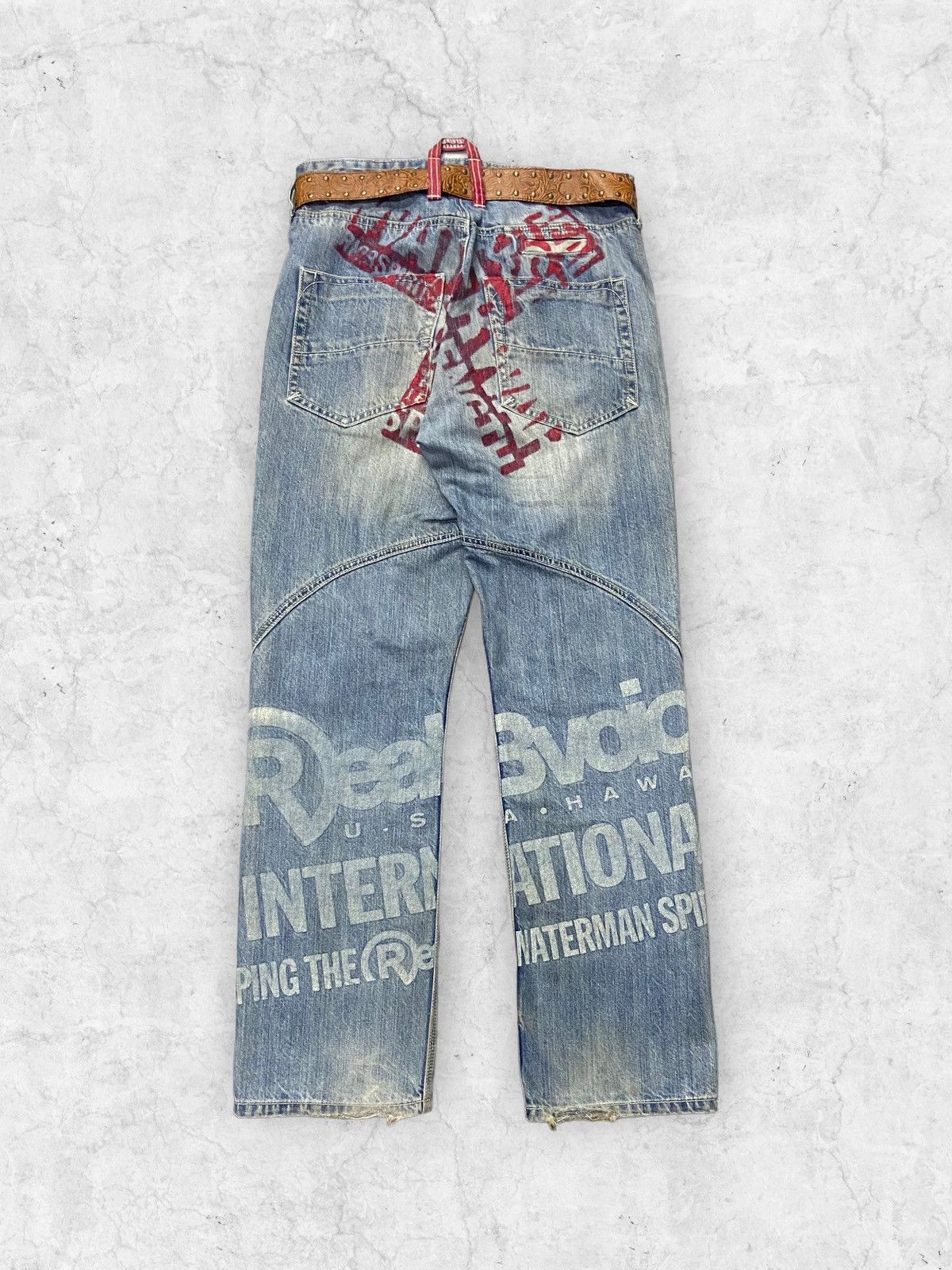 Japanese Brand × Vintage Y2K RealBVoice Reconstruction Carpenter Jeans Leather Belt Size US 30 / EU 46 - 1 Thumbnail
