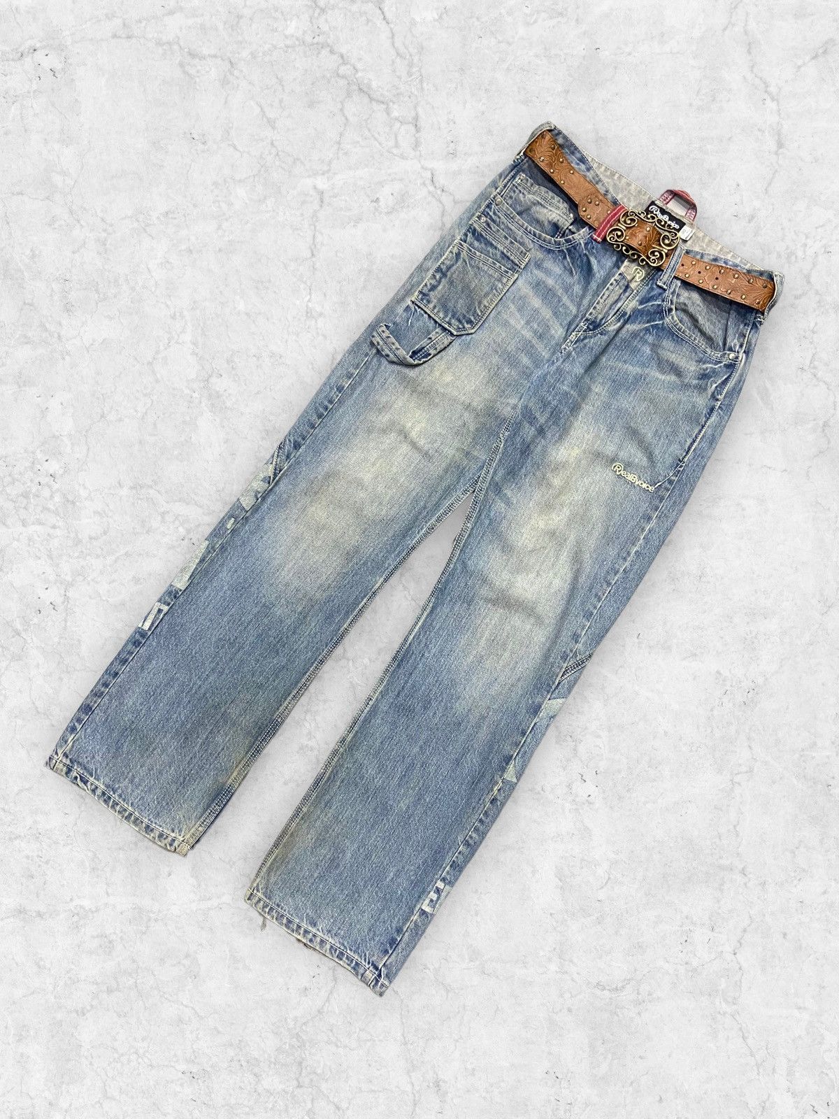Japanese Brand × Vintage Y2K RealBVoice Reconstruction Carpenter Jeans Leather Belt Size US 30 / EU 46 - 9 Thumbnail