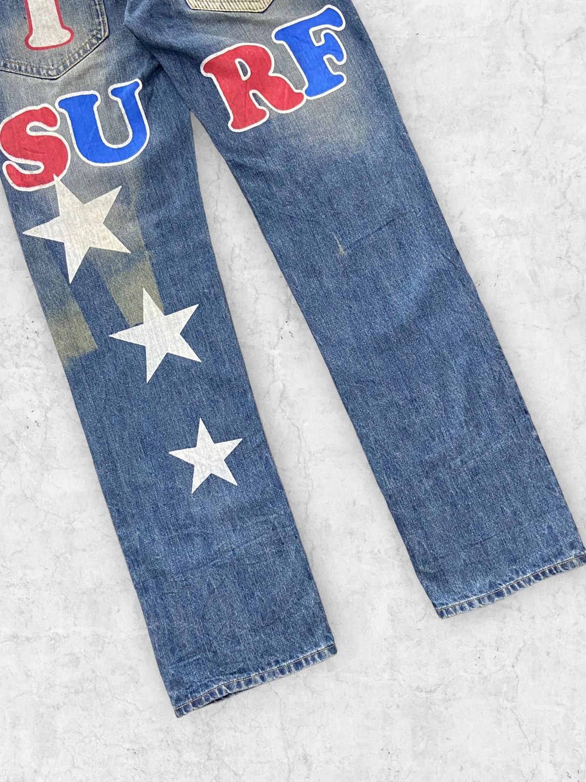 Japanese Brand Y2k Clone Devgru Japan i ❤️ Surf Evisu Style Pants And Belt Size US 32 / EU 48 - 9 Thumbnail