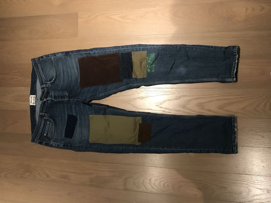 Acne Studios Indigo Town Patch Jeans / Cropped & Slim Fit Size US 34 / EU 50 - 6 Preview