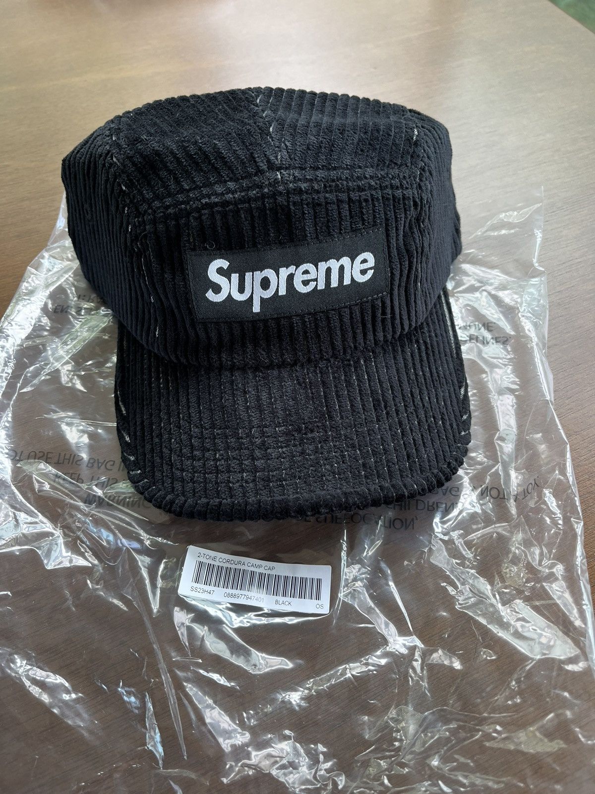 Supreme Supreme 2-Tone Cordura Camp Cap SS23 Black | Grailed