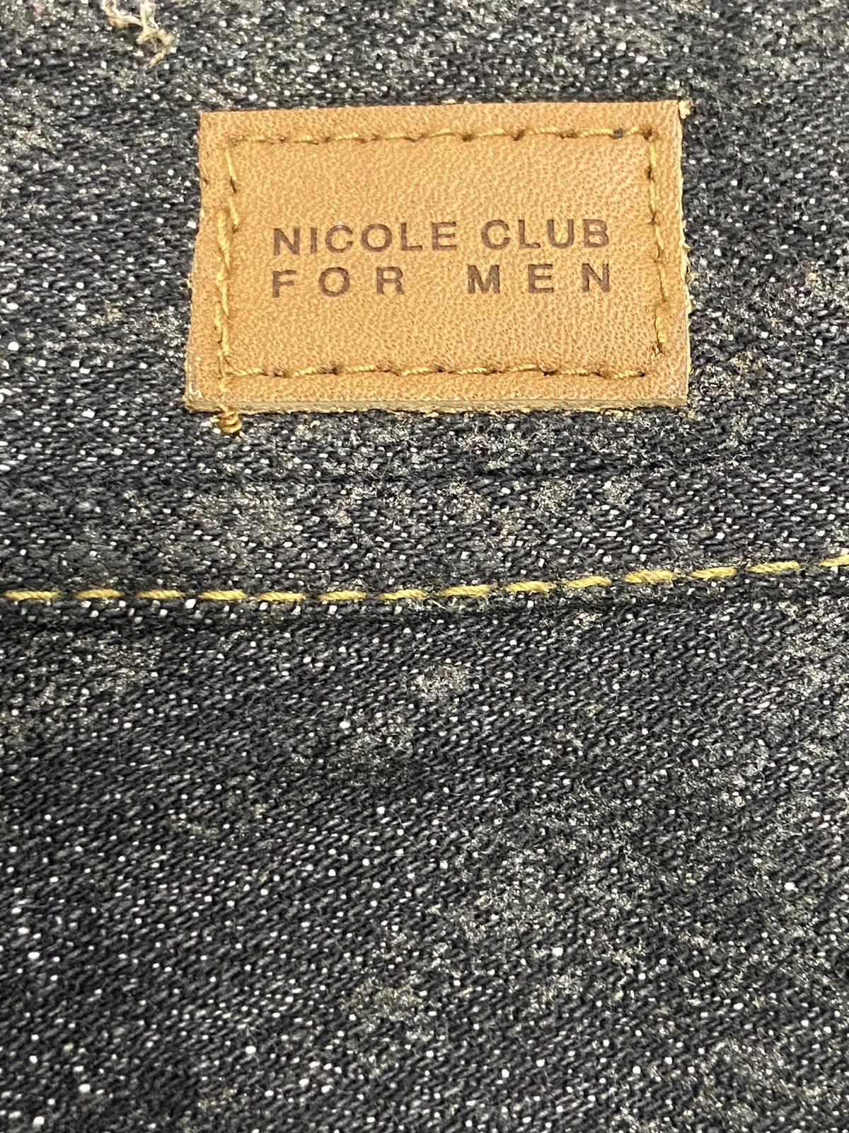 If Six Was Nine × Le Grande Bleu (L.G.B.) × Nicole Club Nicole Club Wax Snake Pattern Denim Jeans With Leather belt Size US 30 / EU 46 - 12 Thumbnail