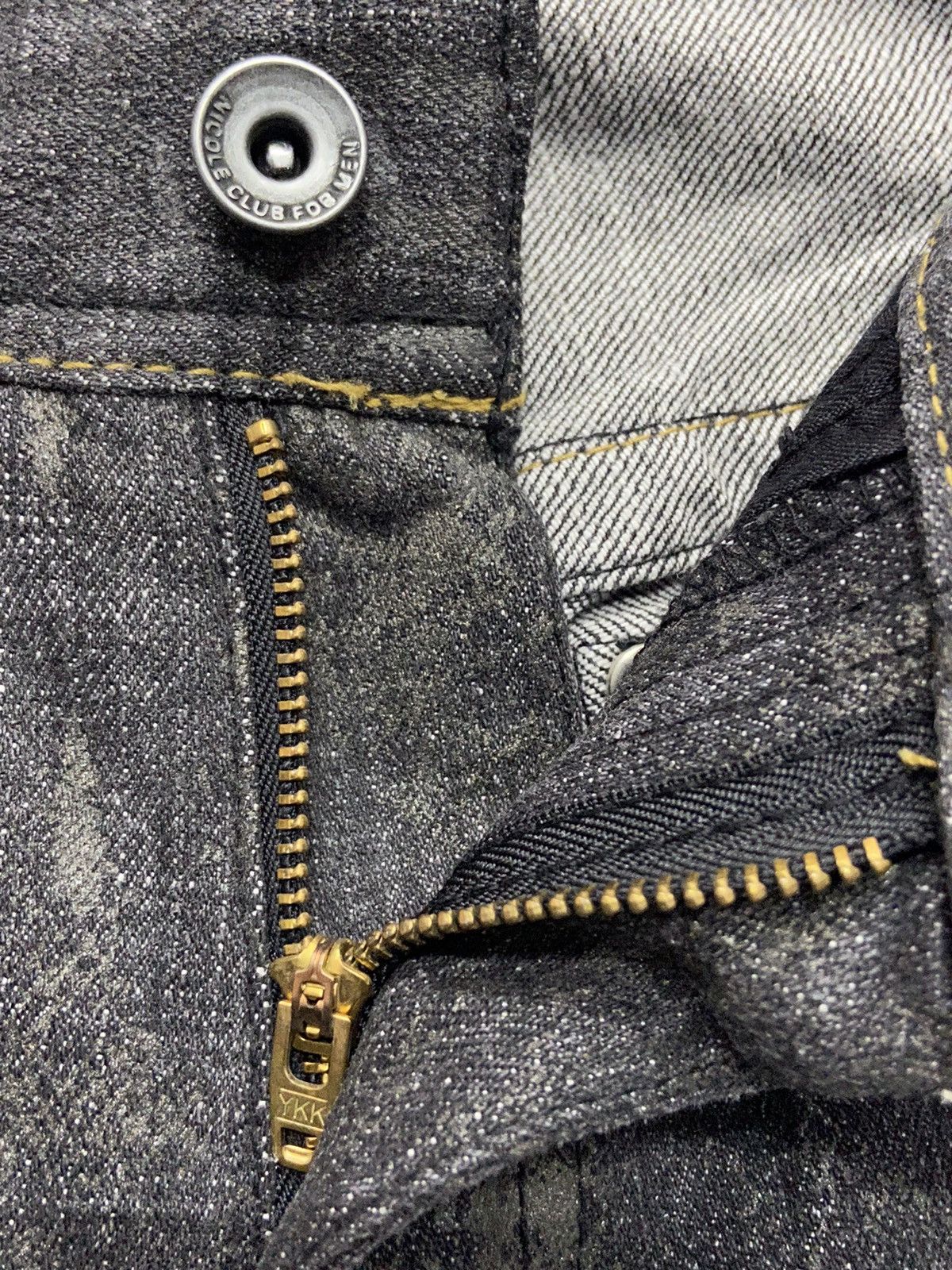 If Six Was Nine × Le Grande Bleu (L.G.B.) × Nicole Club Nicole Club Wax Snake Pattern Denim Jeans With Leather belt Size US 30 / EU 46 - 8 Thumbnail