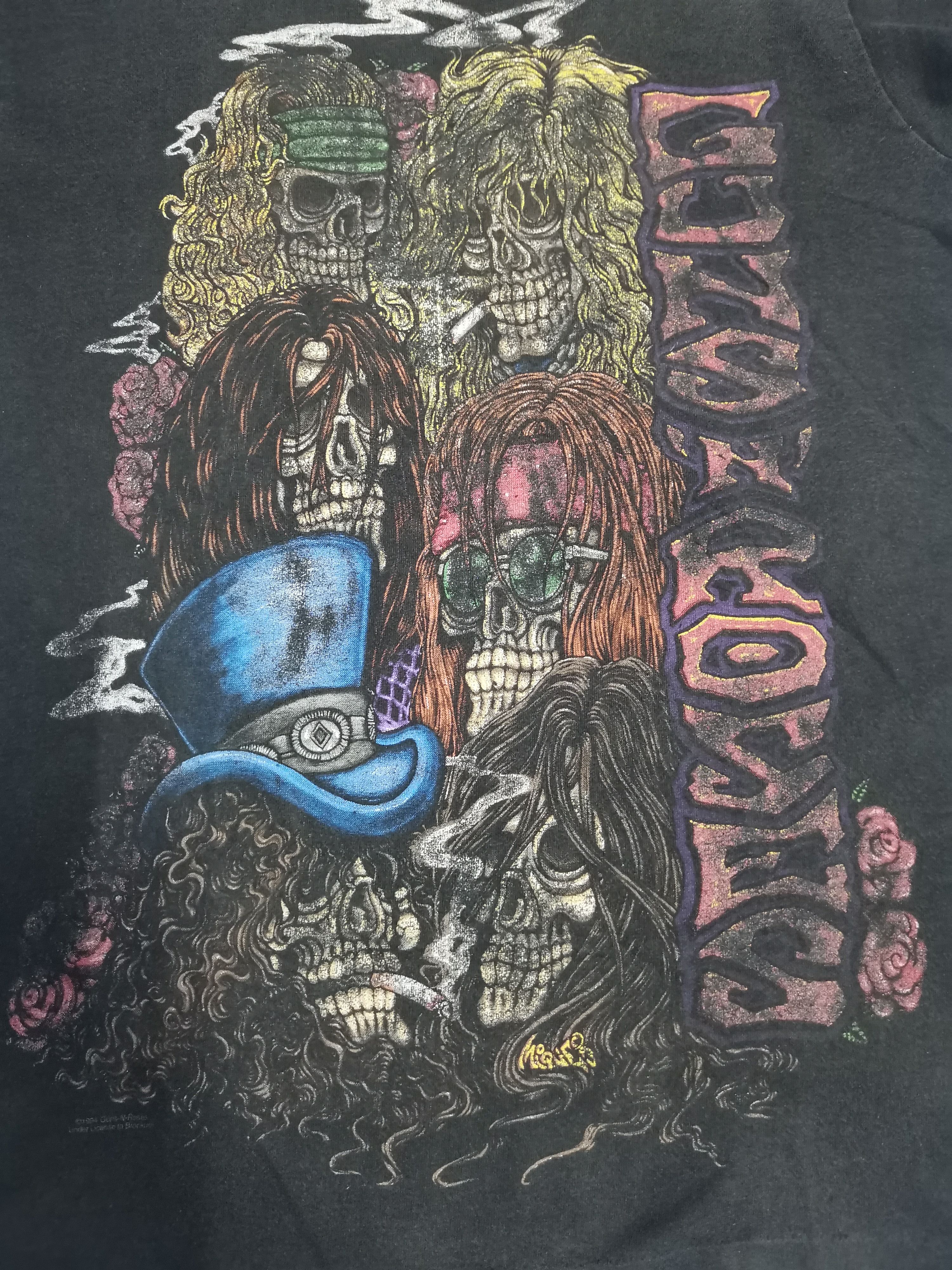 image of Band Tees x Guns N Roses Vintage Guns N Roses 1994 Brockum Tee Rock Slayer Slash in Black (Size Lar