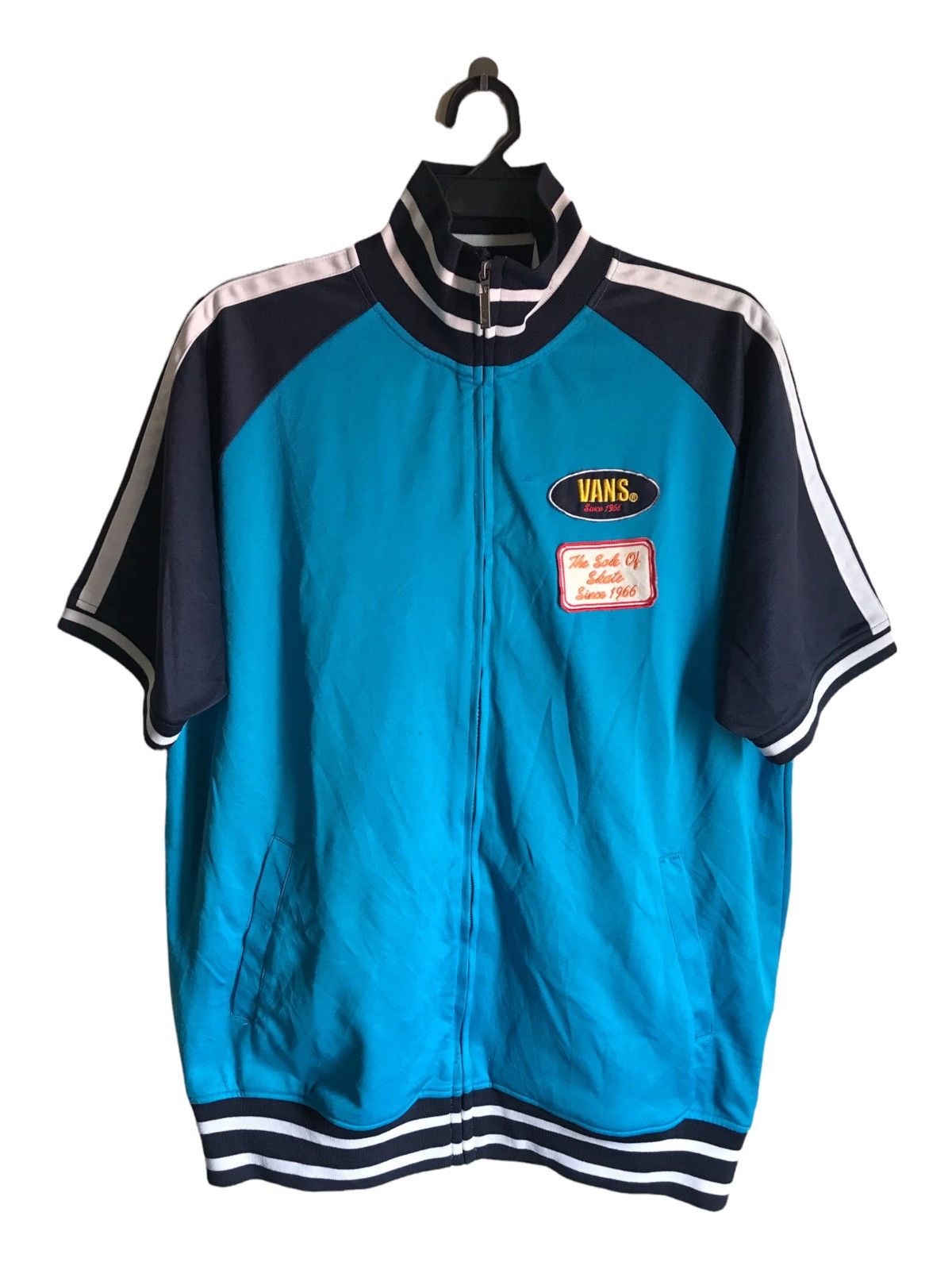 Vans × Vintage 🔥VINTAGE VANS SKATEBOARD SHORT SLEEVE ZIPPER JACKET Size US XL / EU 56 / 4 - 3 Thumbnail