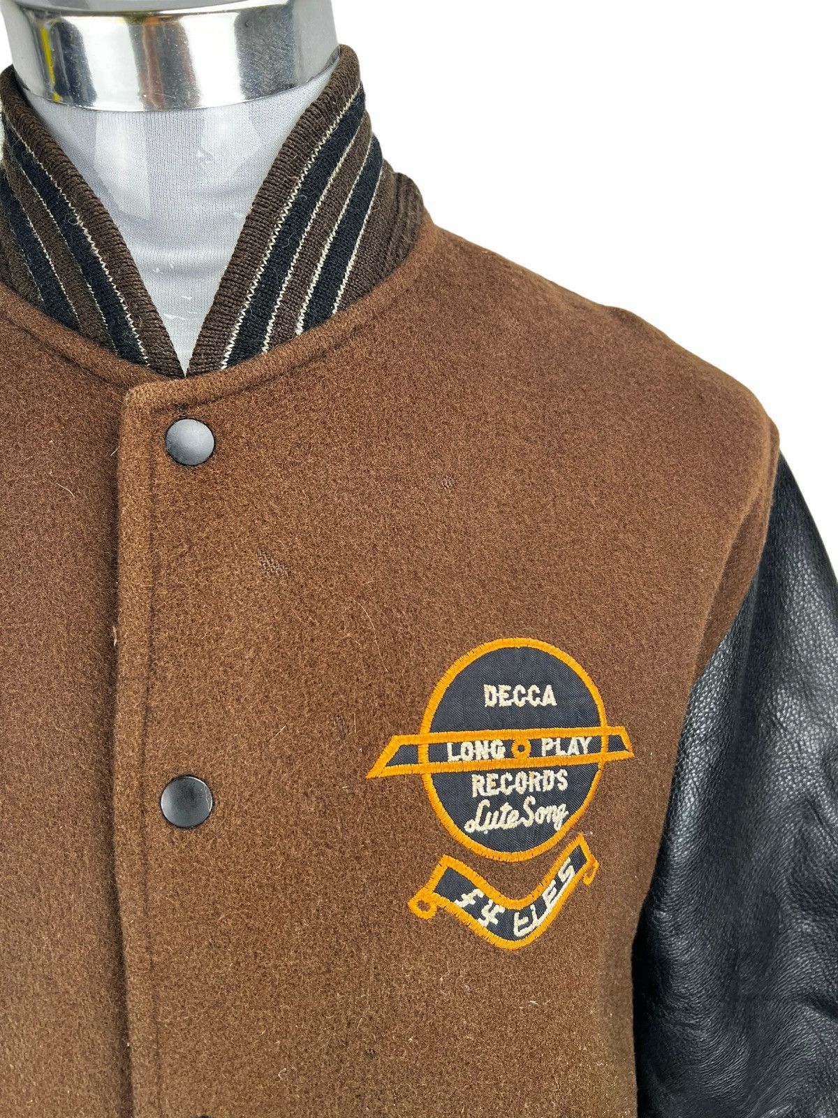 Vintage Vintage Decca Records Varsity Leather Jacket Size US M / EU 48-50 / 2 - 8 Thumbnail