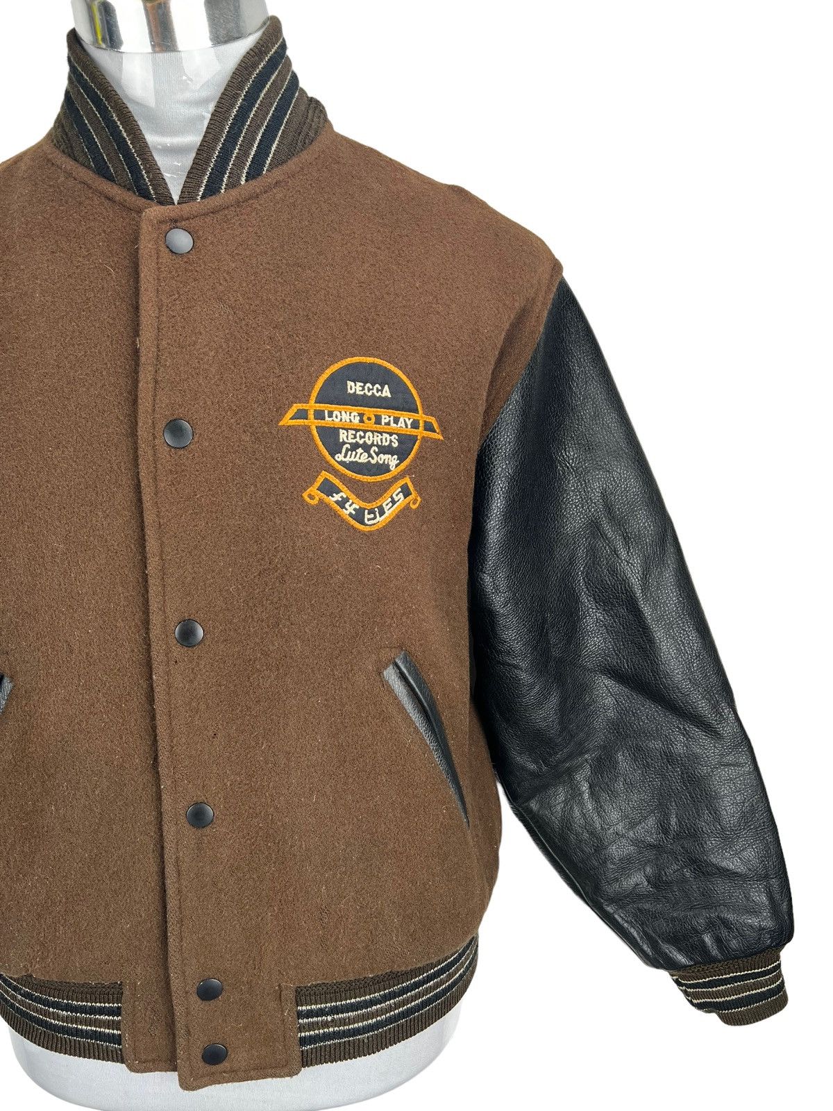 Vintage Vintage Decca Records Varsity Leather Jacket Size US M / EU 48-50 / 2 - 3 Thumbnail