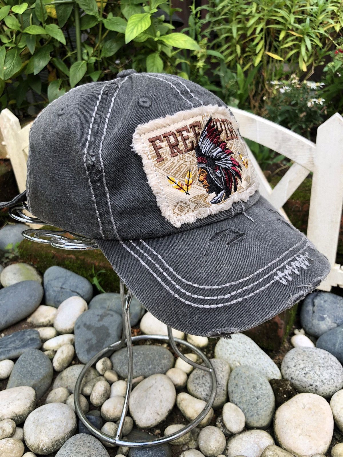 Japanese Brand VINTAGE EMBROIDERY APACHES FREE SPIRIT CAP HAT Size ONE SIZE - 3 Thumbnail