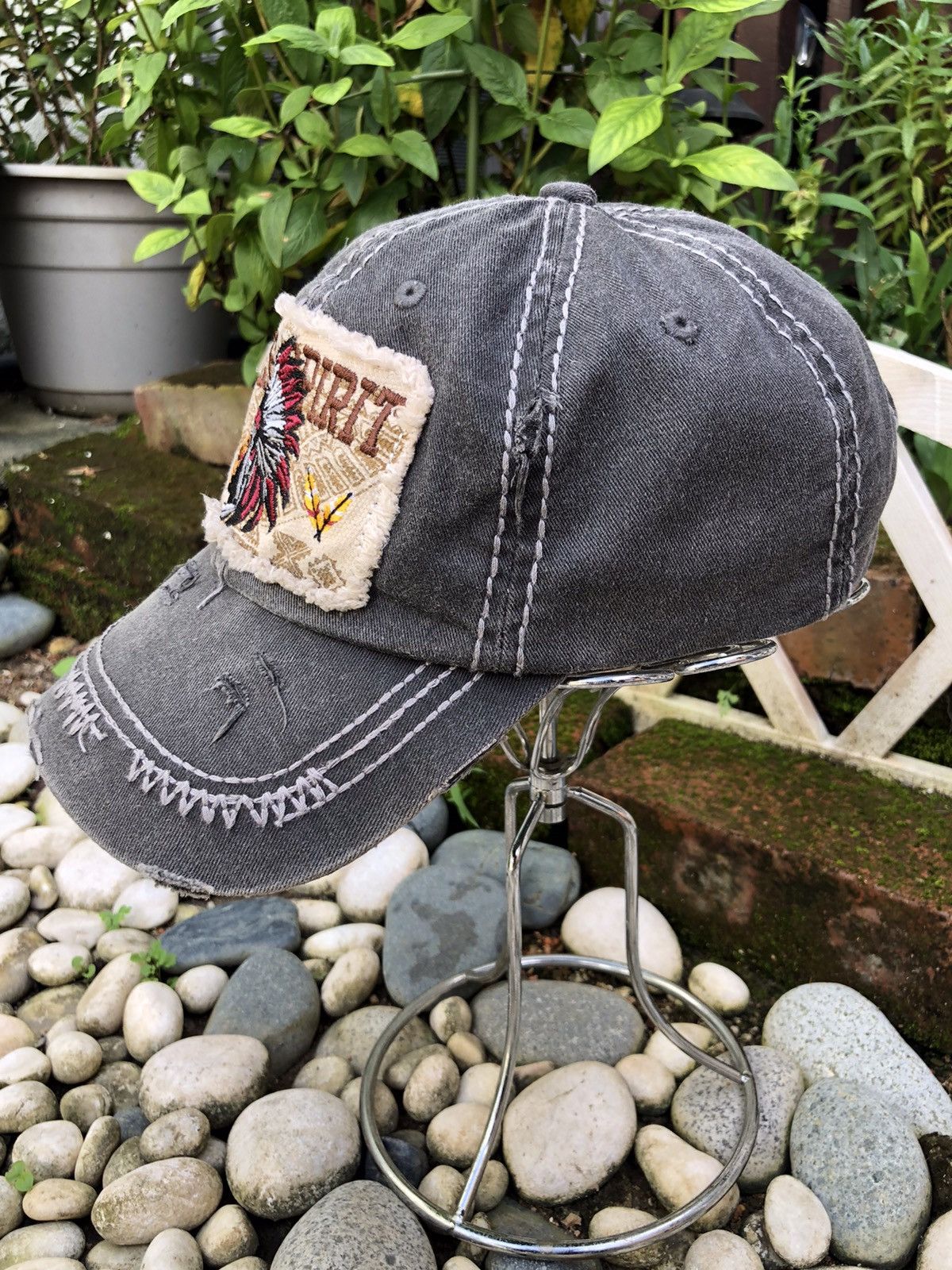 Japanese Brand VINTAGE EMBROIDERY APACHES FREE SPIRIT CAP HAT Size ONE SIZE - 4 Thumbnail