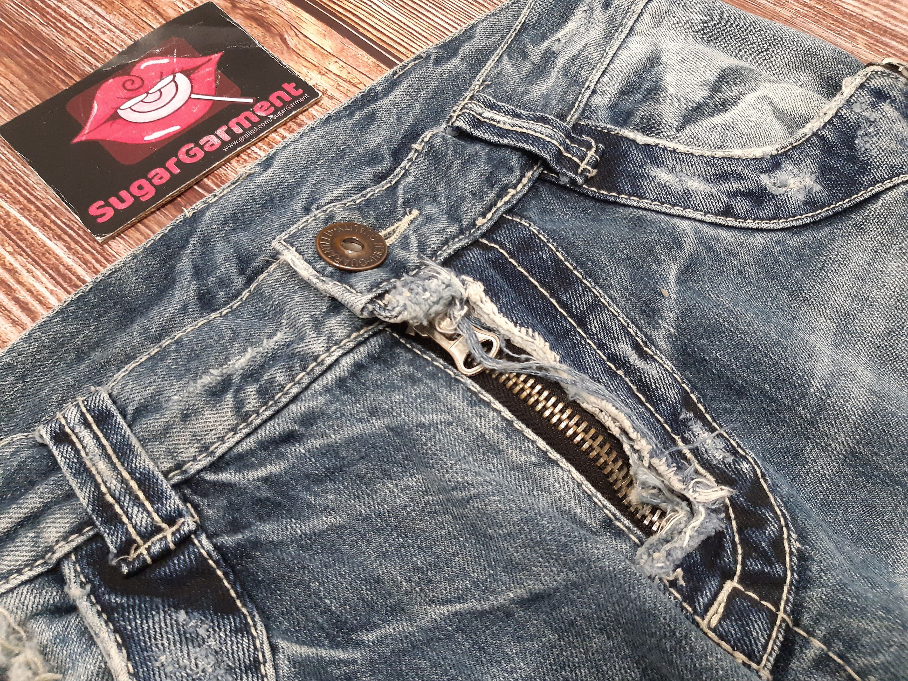 Japanese Jeans Distressed Punk Zippers