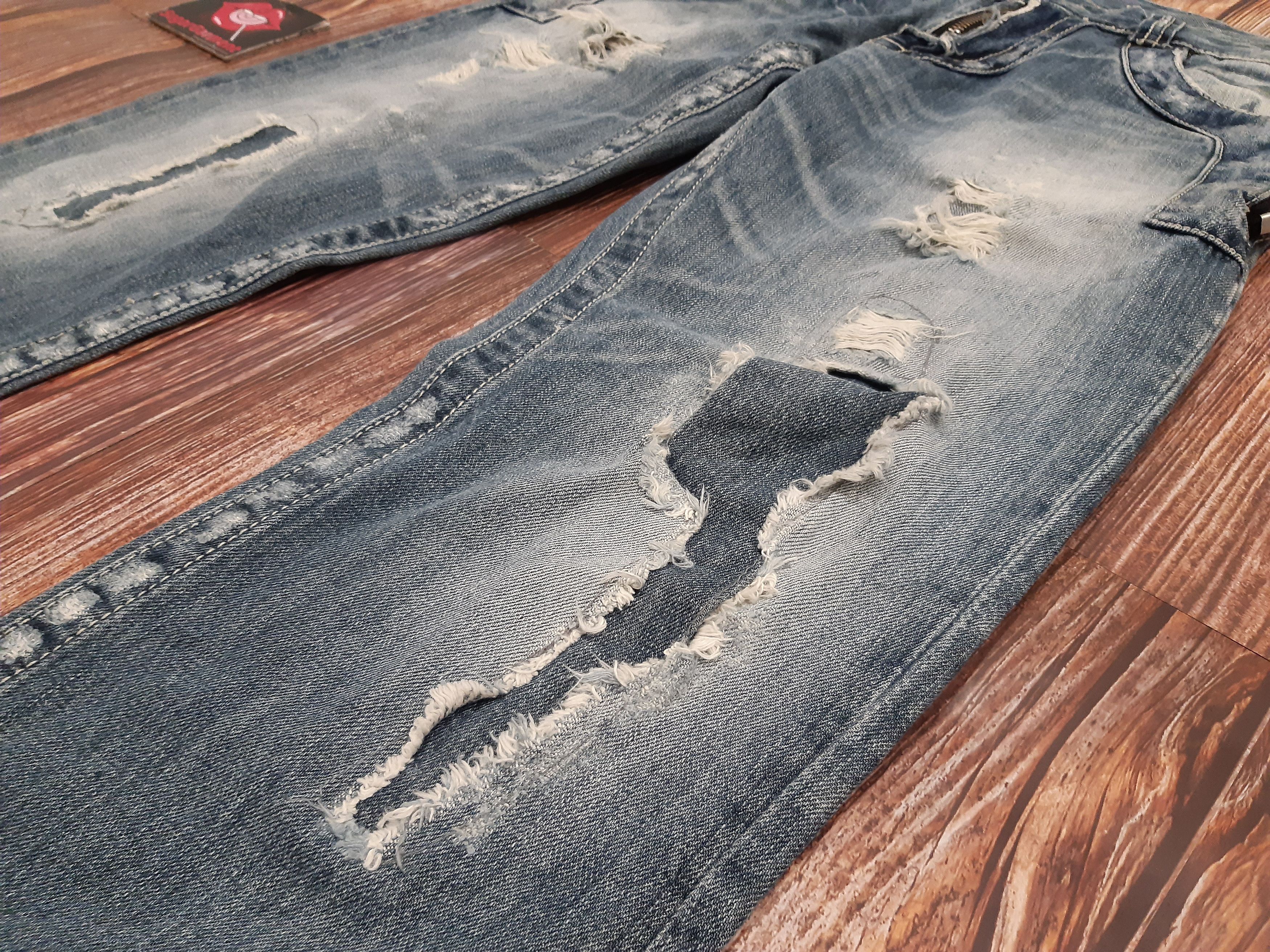 Japanese Jeans Distressed Punk Zippers