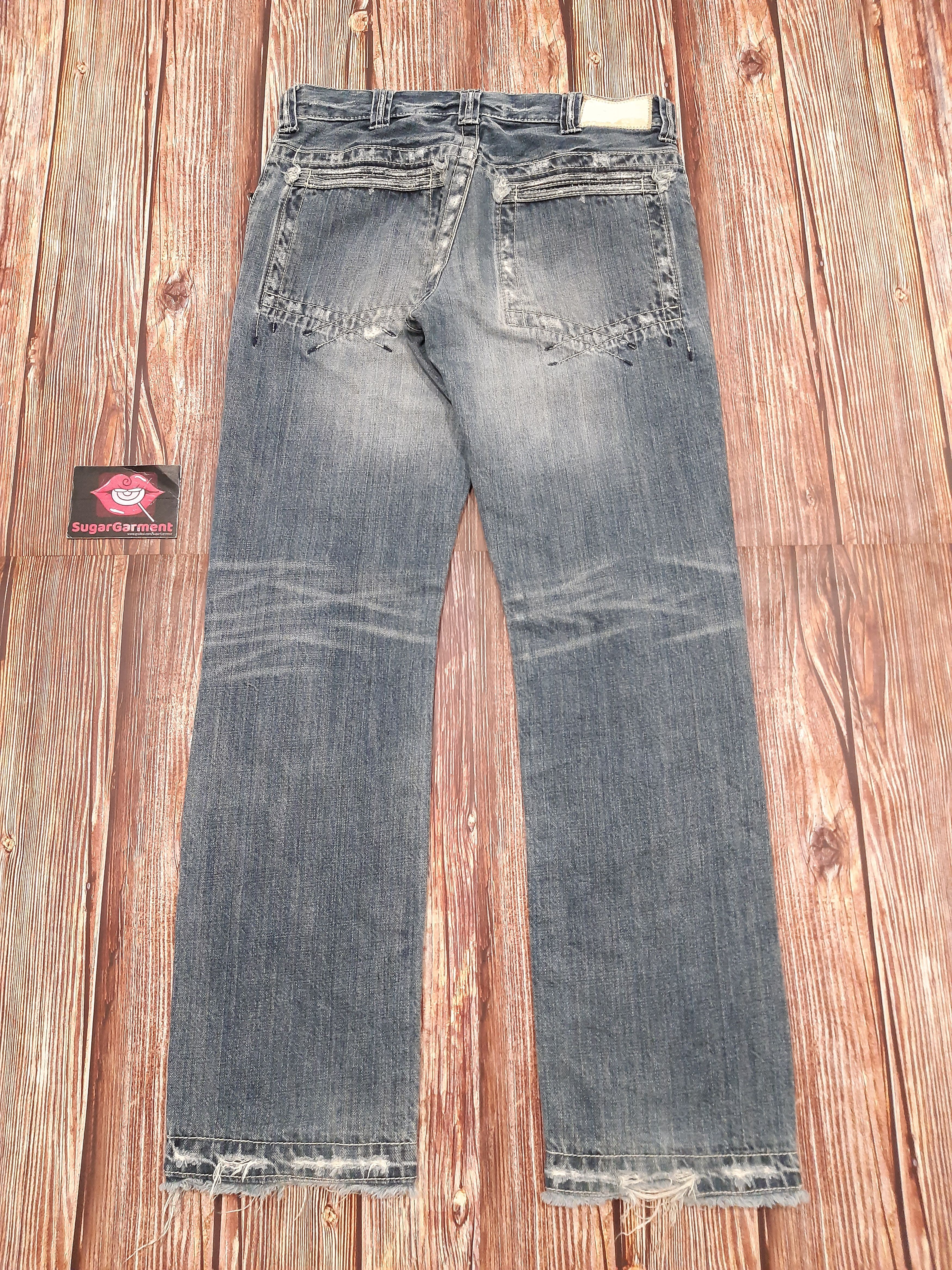 Japanese Jeans Distressed Punk Zippers