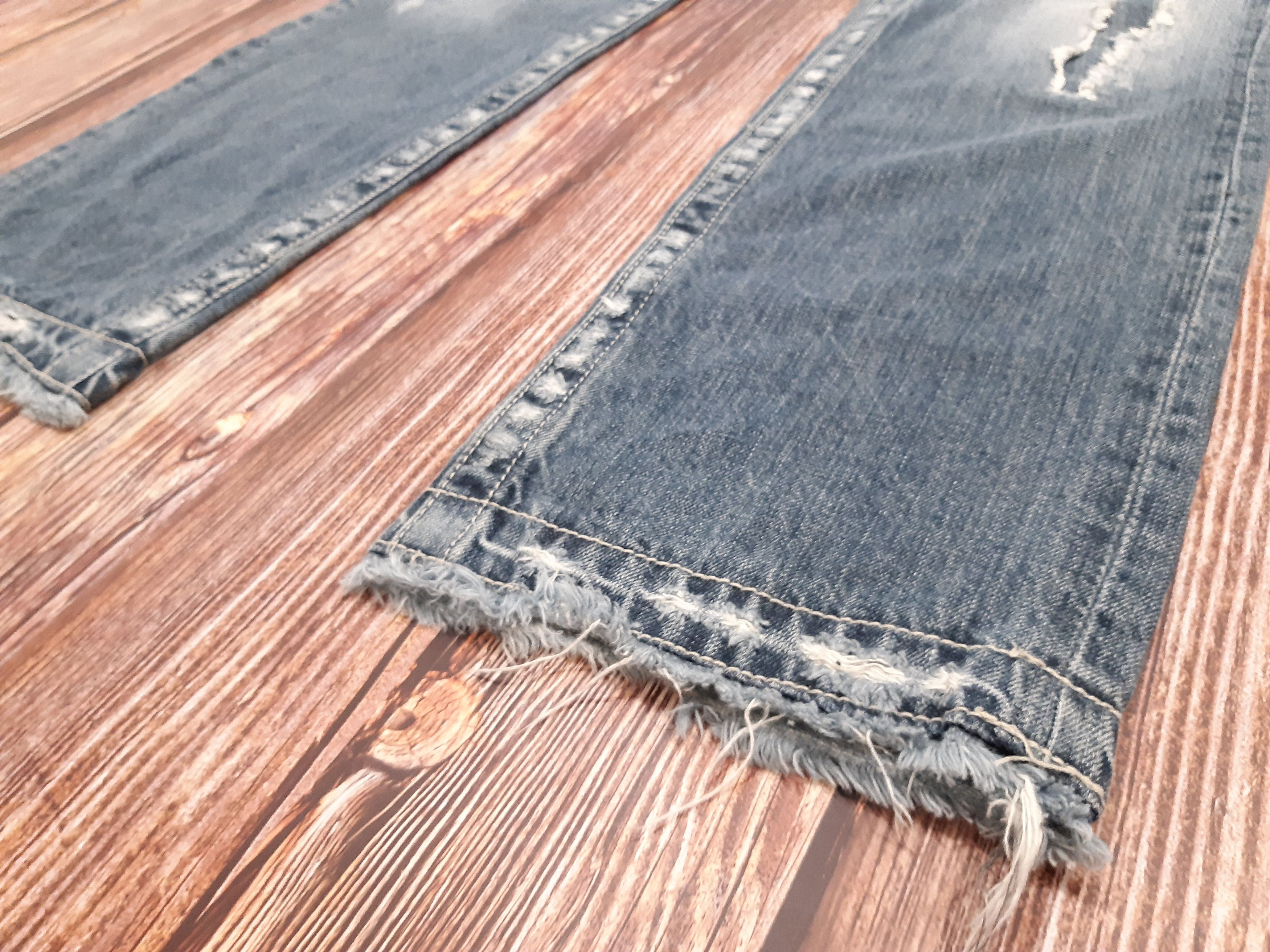 Japanese Jeans Distressed Punk Zippers