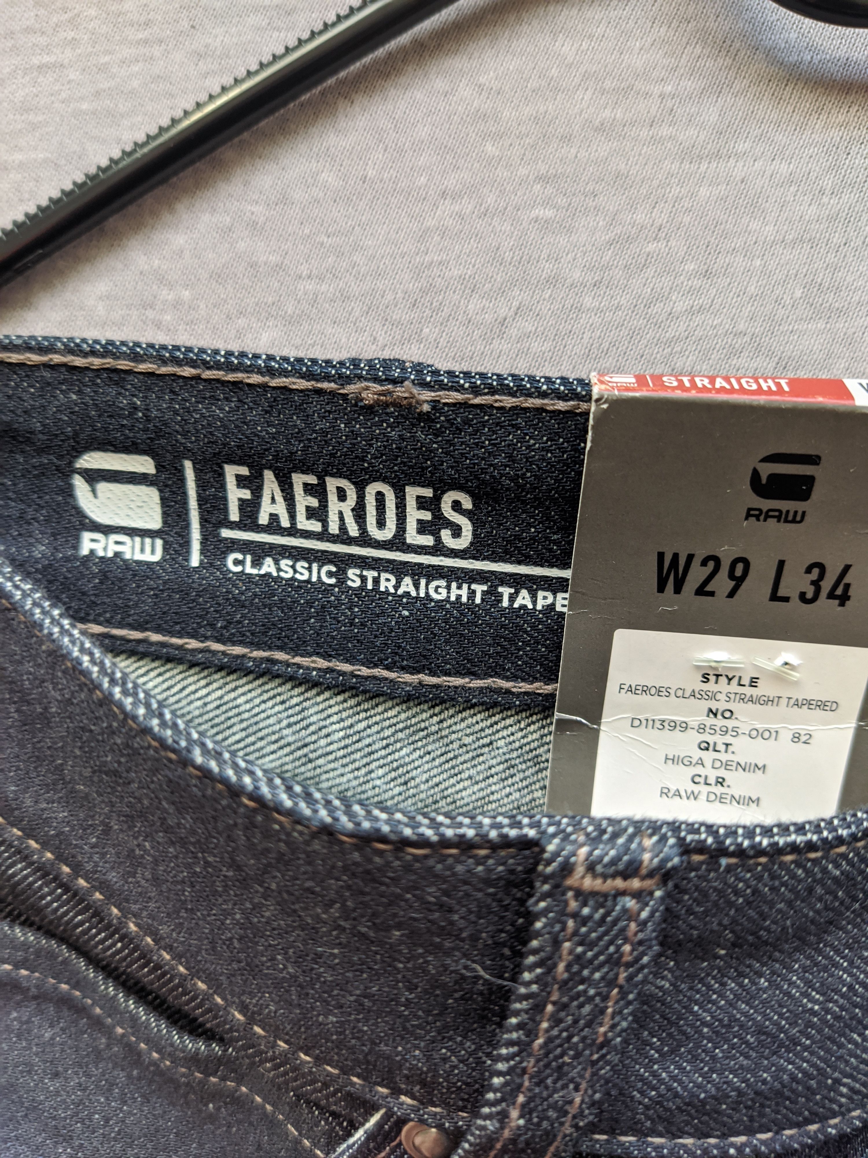 G-Star Gstar Faeroes Classic Straight Tapered Size US 29 - 8 Thumbnail