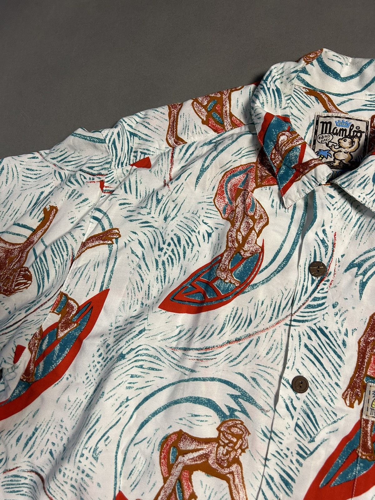 Mambo × Vintage Mambo Loud Shirt white surfers Hawaiian rare Australian Size US L / EU 52-54 / 3 - 4 Thumbnail