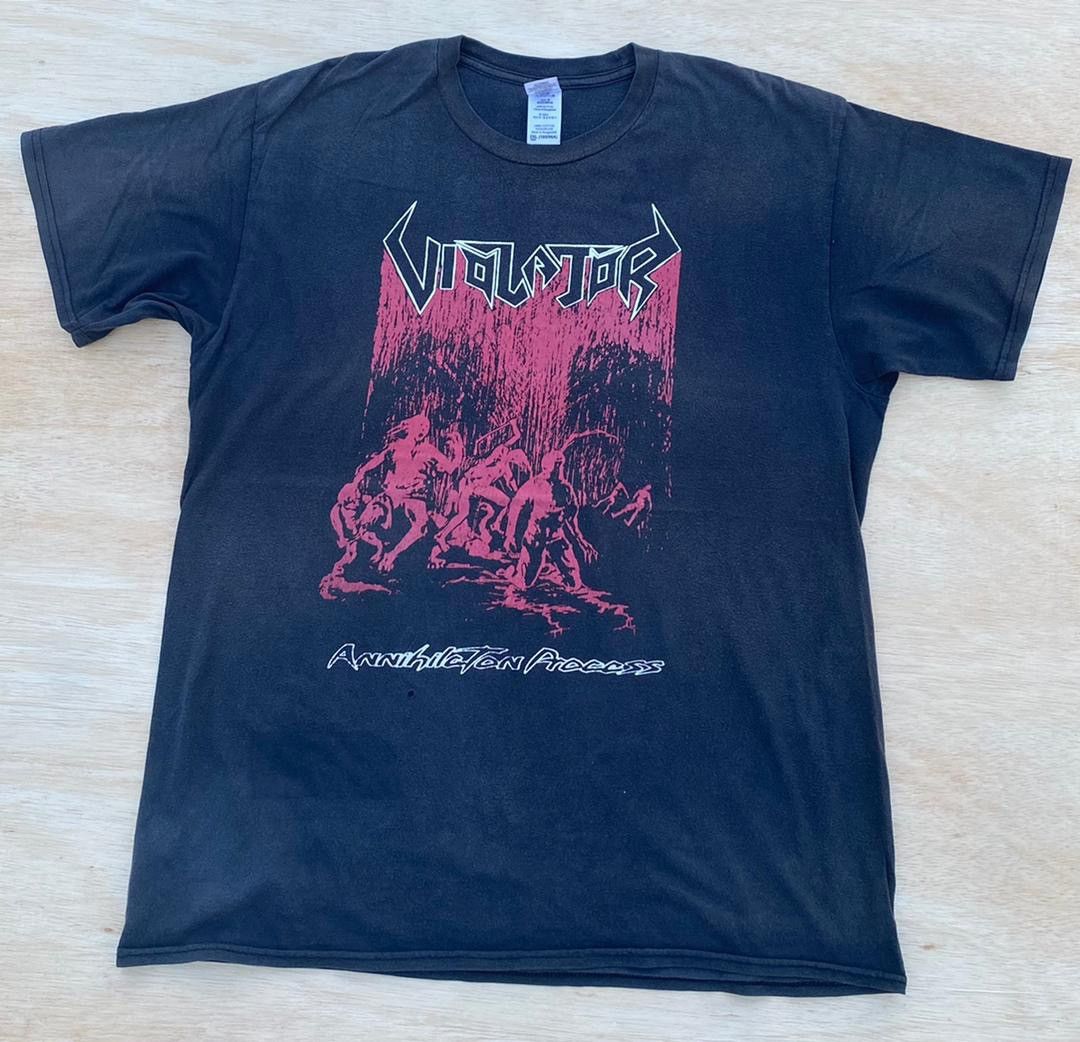 Image of Band Tees x Vintage Tee Violator Brazilian Metal Band A37 in Black, Men's (Size 2XL)