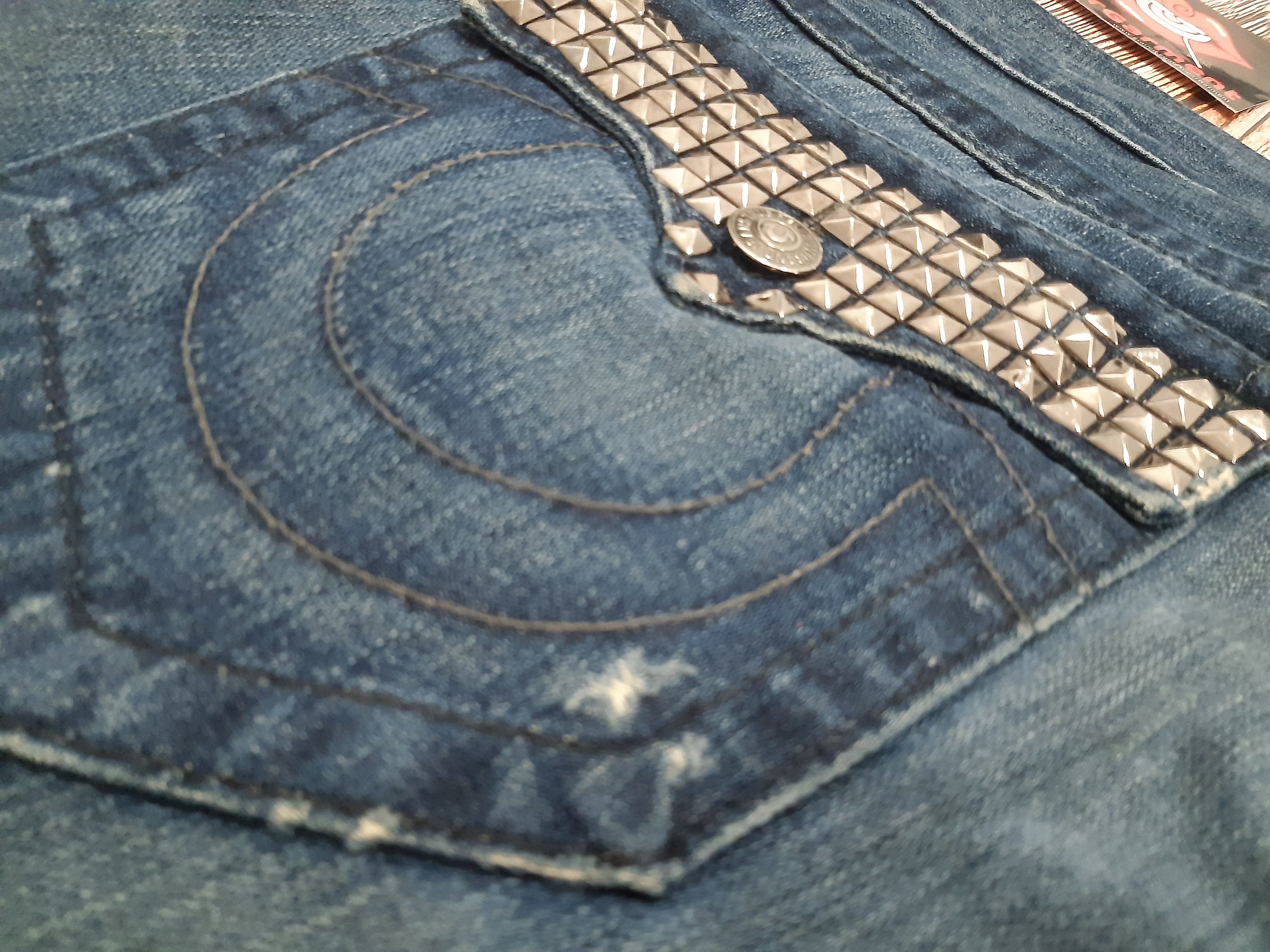 True Religion Bell Bottom Bootcut Jeans Flare True Religion Spike RARE Size 35" - 19 Thumbnail