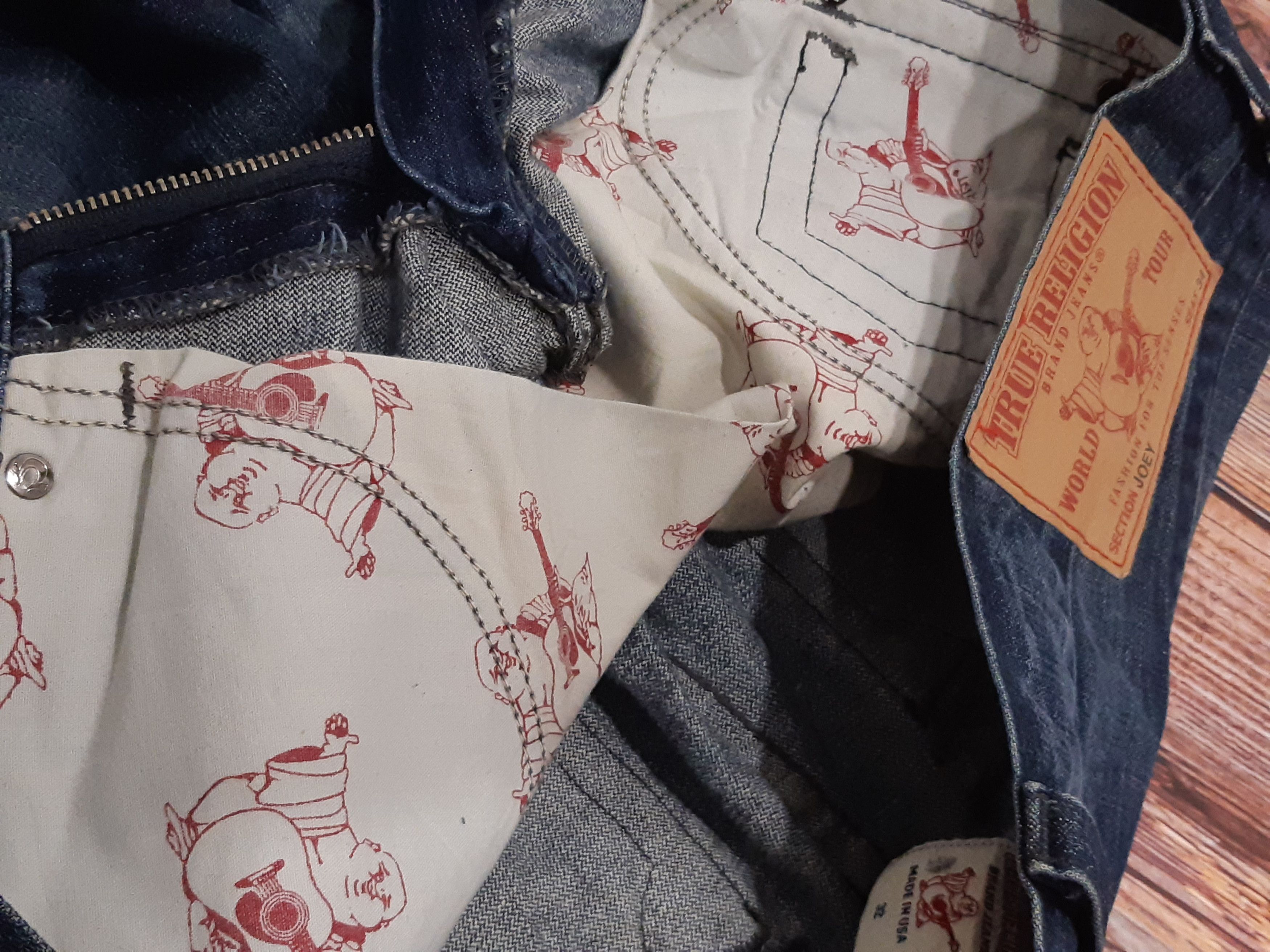 True Religion Bell Bottom Bootcut Jeans Flare True Religion Spike RARE Size 35" - 13 Thumbnail