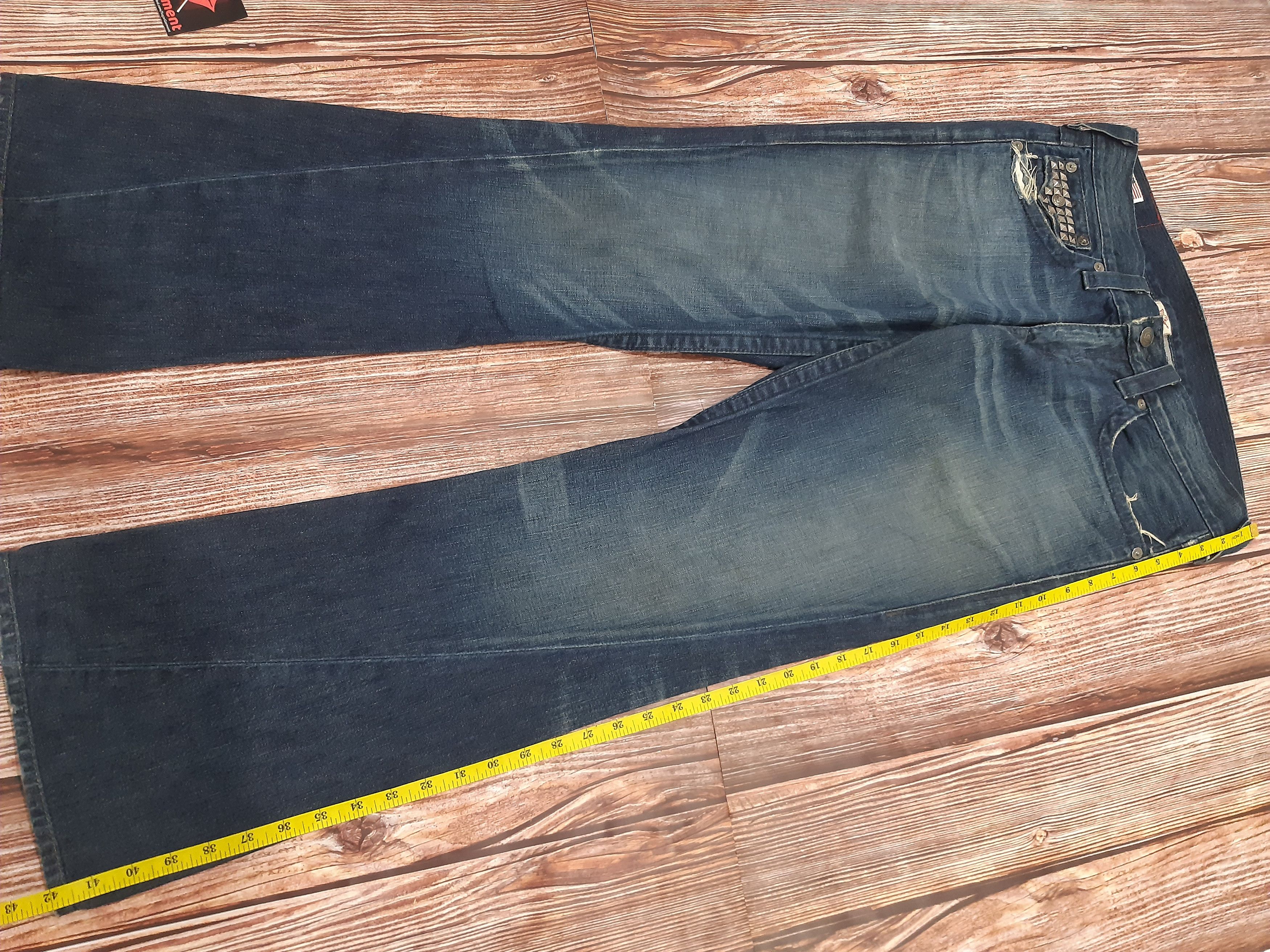 True Religion Bell Bottom Bootcut Jeans Flare True Religion Spike RARE Size 35" - 22 Thumbnail