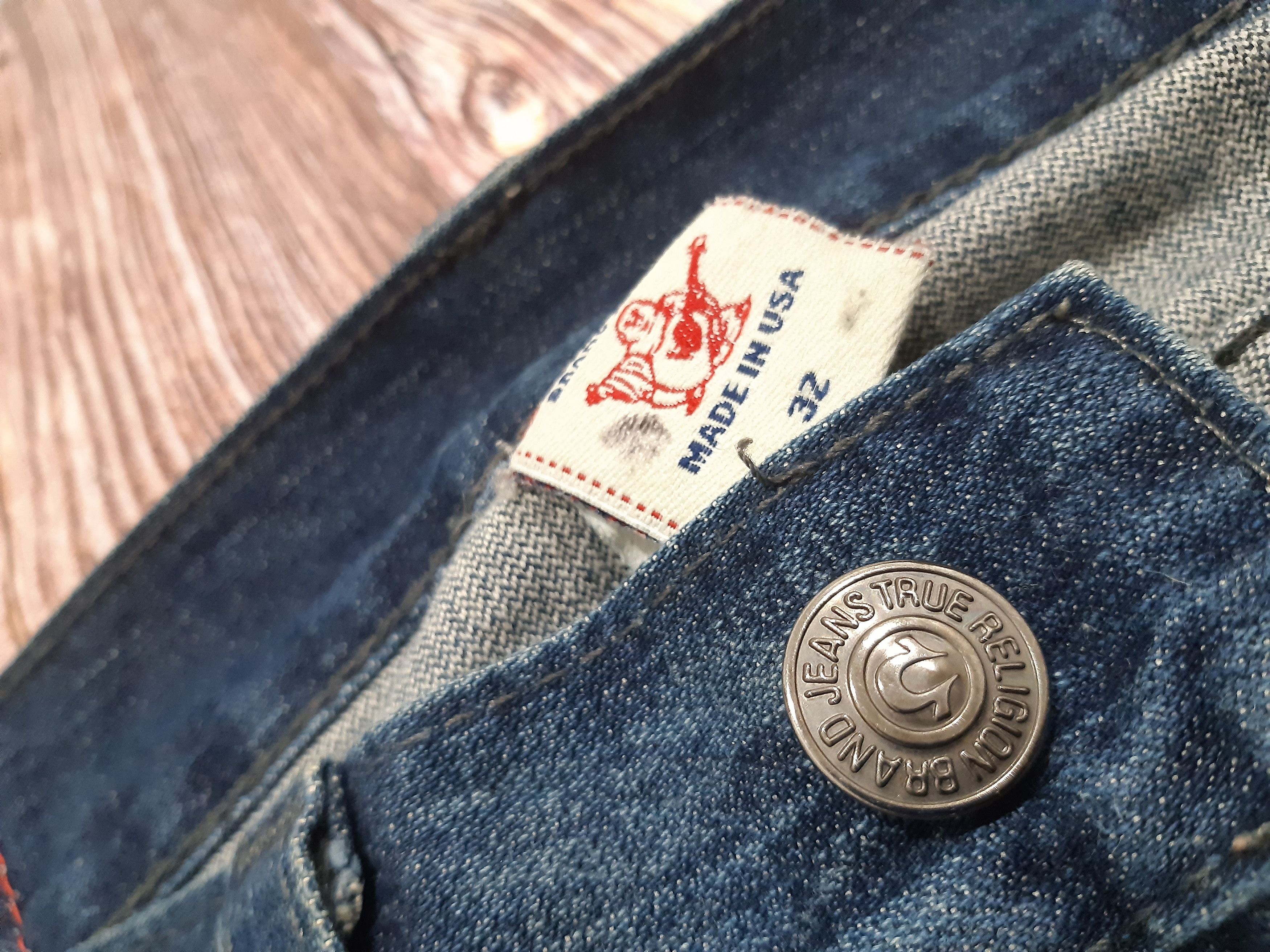 True Religion Bell Bottom Bootcut Jeans Flare True Religion Spike RARE Size 35" - 10 Thumbnail
